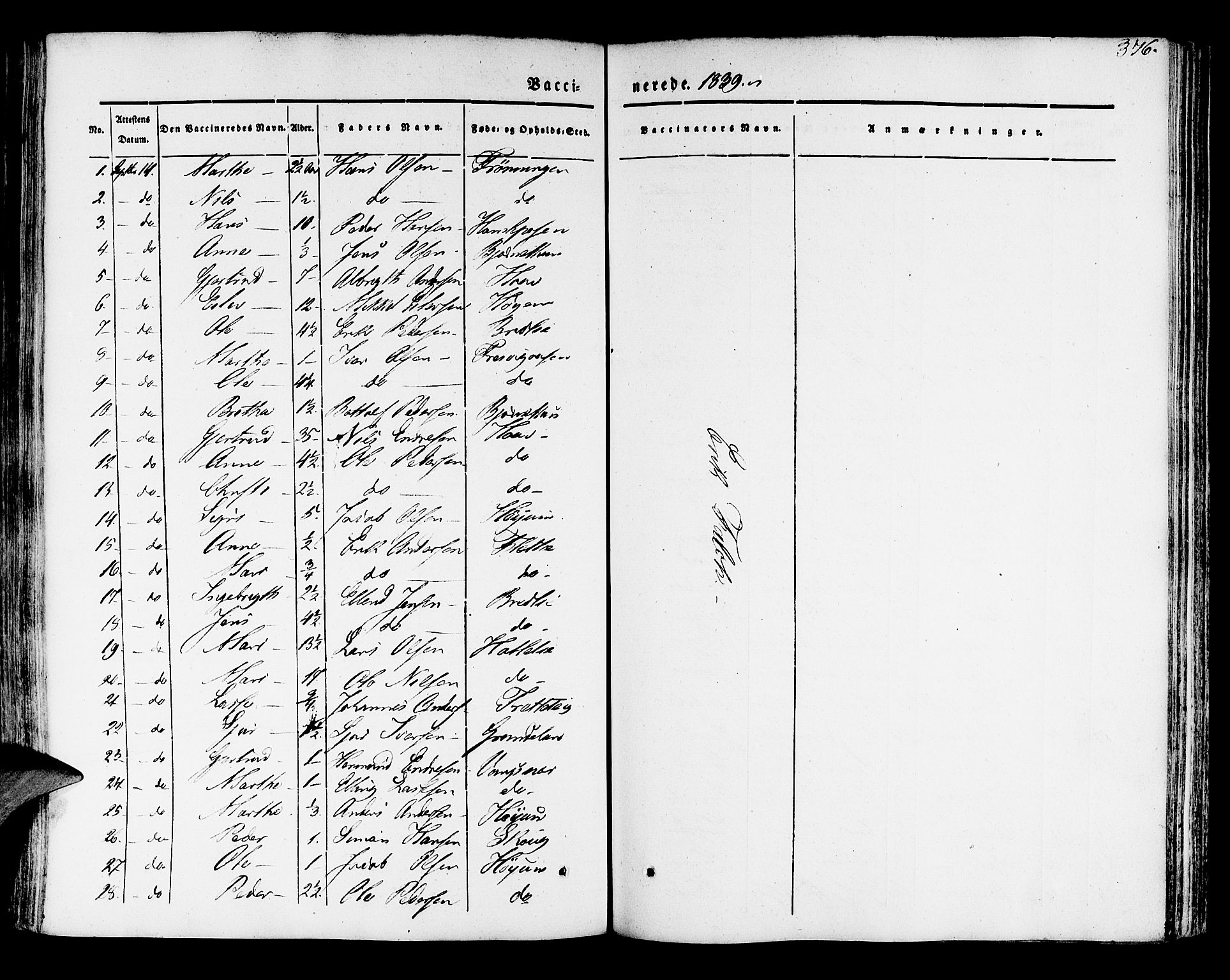 Leikanger sokneprestembete, AV/SAB-A-81001/H/Haa/Haaa/L0007: Parish register (official) no. A 7, 1838-1851, p. 376