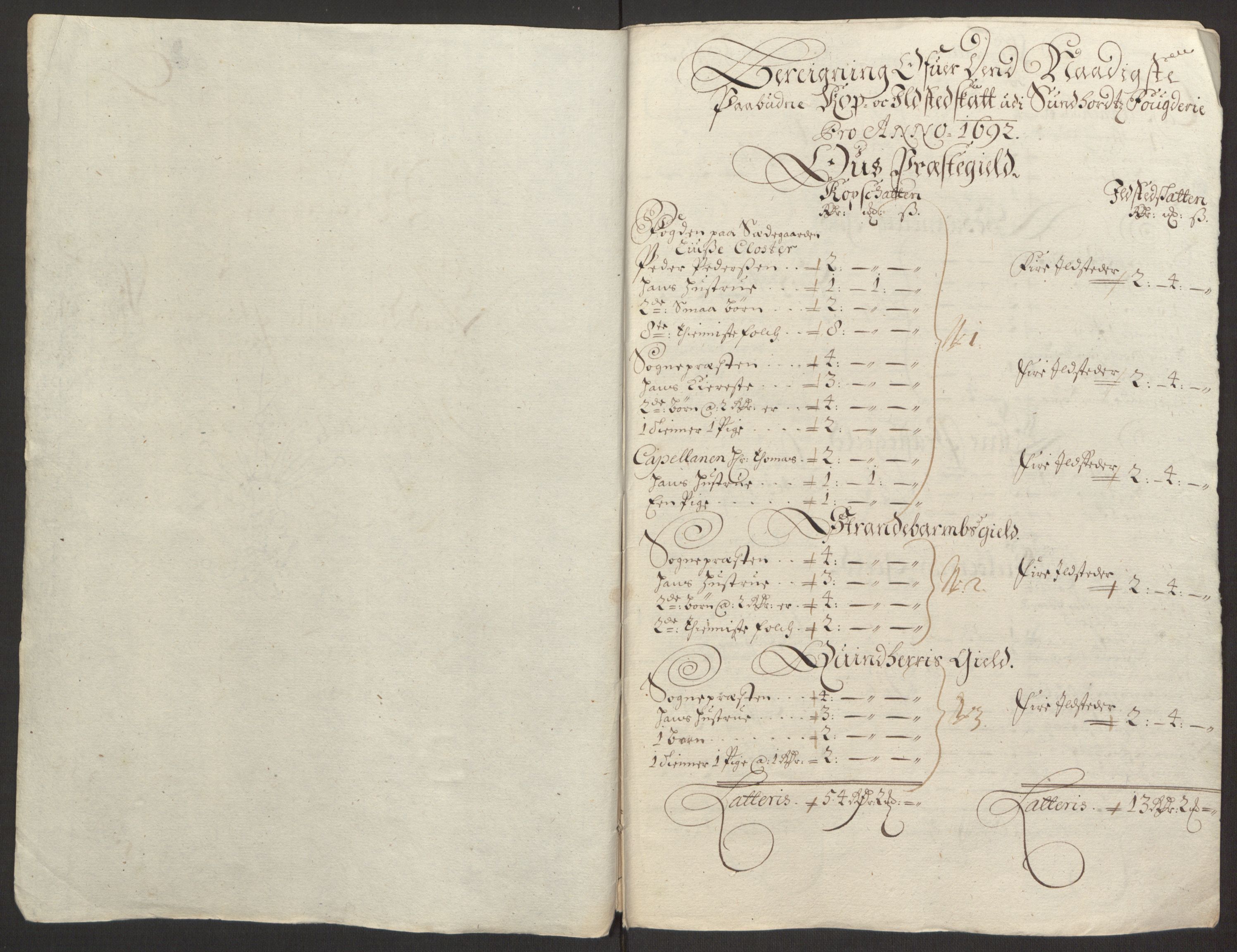 Rentekammeret inntil 1814, Reviderte regnskaper, Fogderegnskap, AV/RA-EA-4092/R48/L2973: Fogderegnskap Sunnhordland og Hardanger, 1691-1692, p. 397