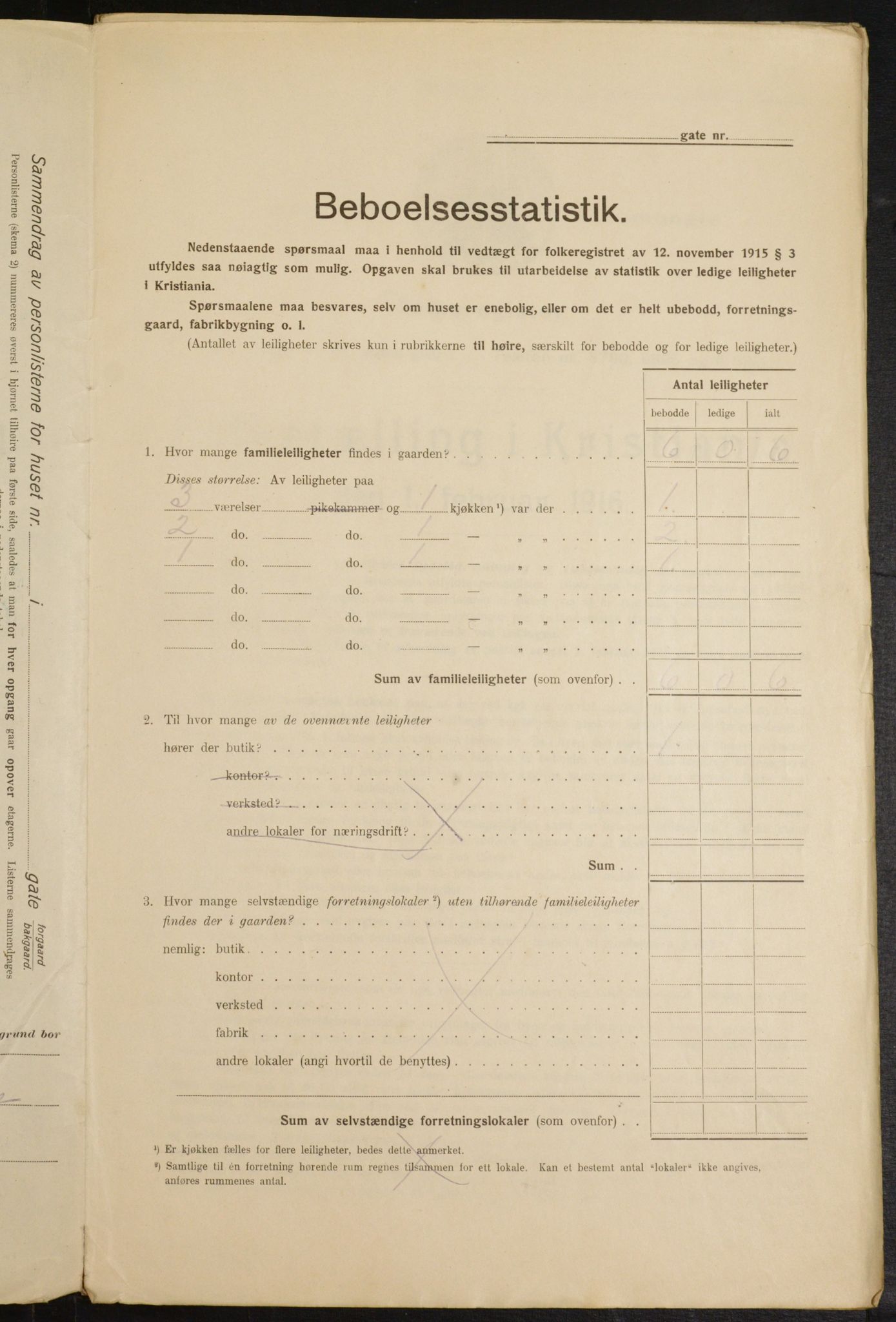 OBA, Municipal Census 1916 for Kristiania, 1916, p. 57599