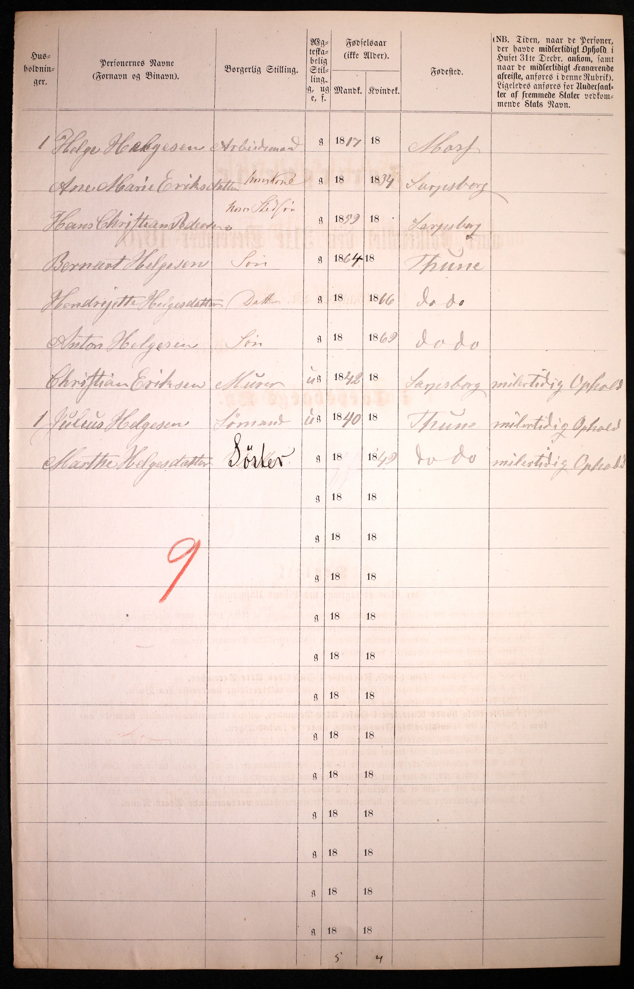 RA, 1870 census for 0102 Sarpsborg, 1870, p. 334