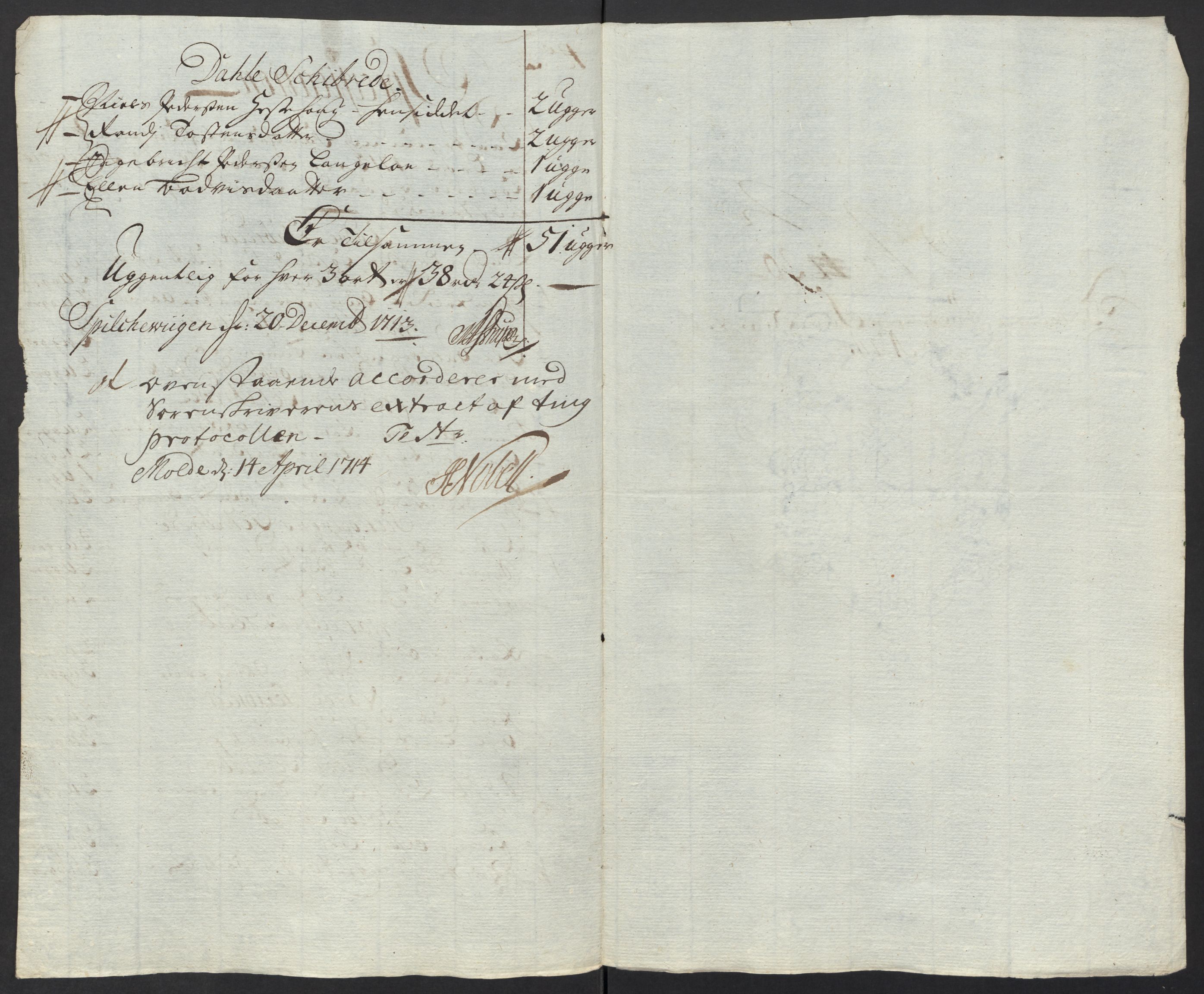 Rentekammeret inntil 1814, Reviderte regnskaper, Fogderegnskap, AV/RA-EA-4092/R54/L3565: Fogderegnskap Sunnmøre, 1712-1713, p. 516