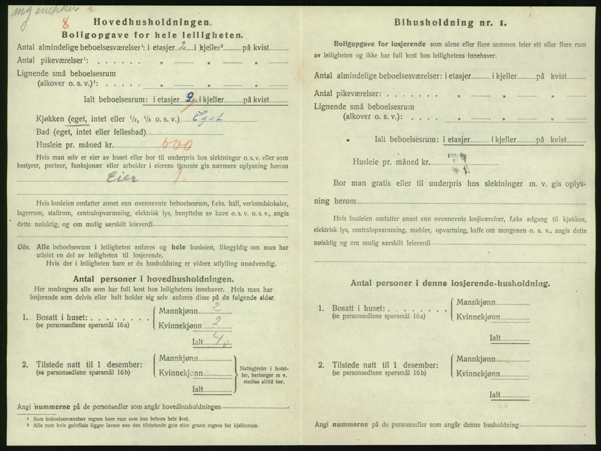 SAT, 1920 census for Steinkjer, 1920, p. 2077