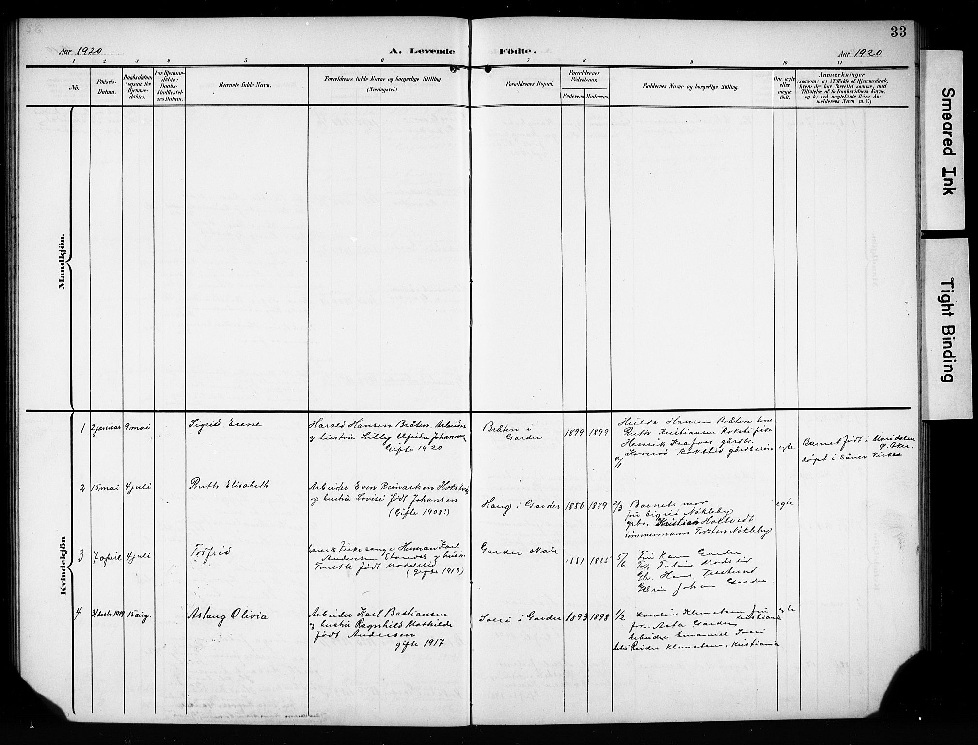 Vestby prestekontor Kirkebøker, AV/SAO-A-10893/G/Gc/L0003: Parish register (copy) no. III 3, 1903-1927, p. 33