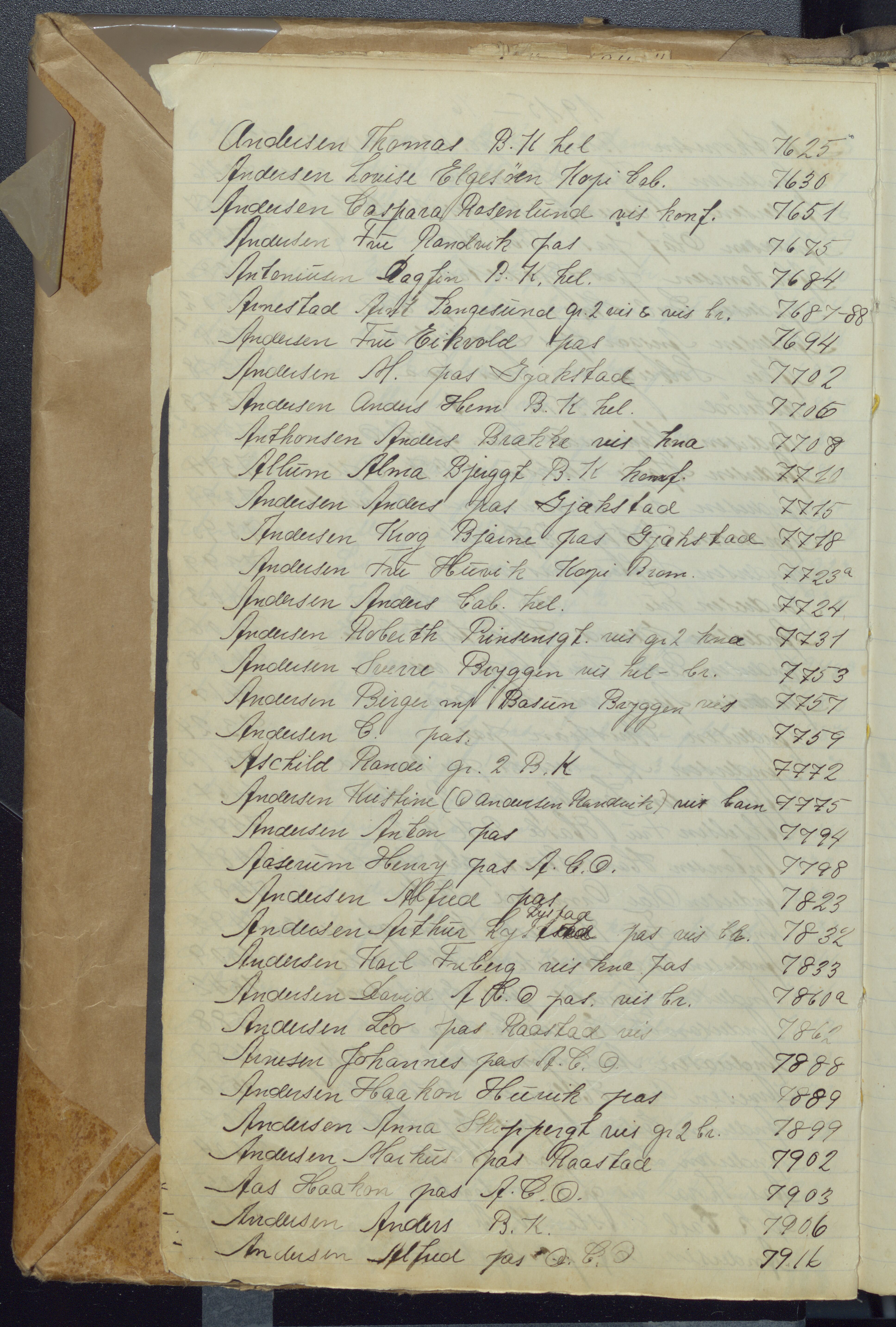 Koloboff, Dimitri. Fotograf, VEMU/FA-1002/F/L0001: Register, 1911-1927, p. 19