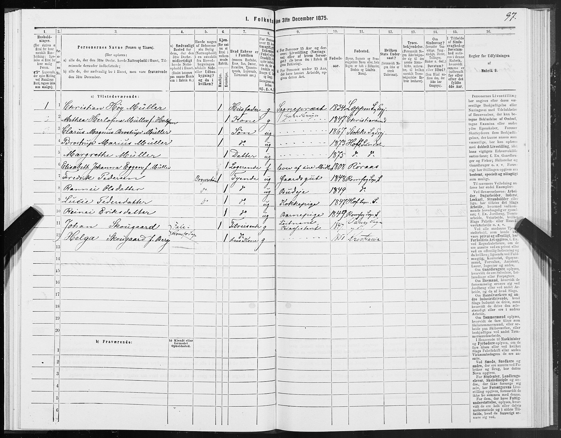 SAT, 1875 census for 1563P Sunndal, 1875, p. 3097