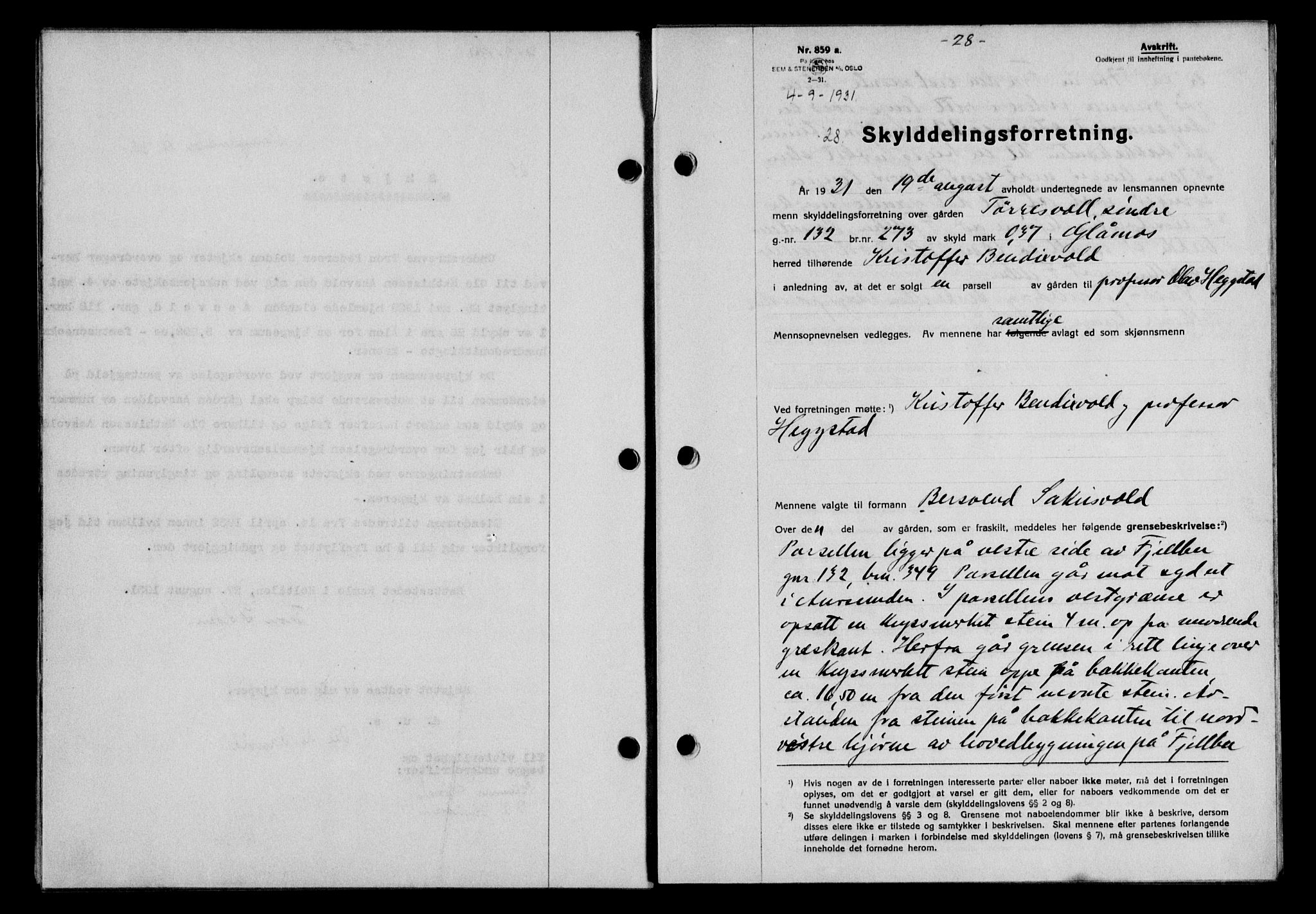 Gauldal sorenskriveri, SAT/A-0014/1/2/2C/L0041: Mortgage book no. 42-43, 1930-1931, Deed date: 04.09.1937