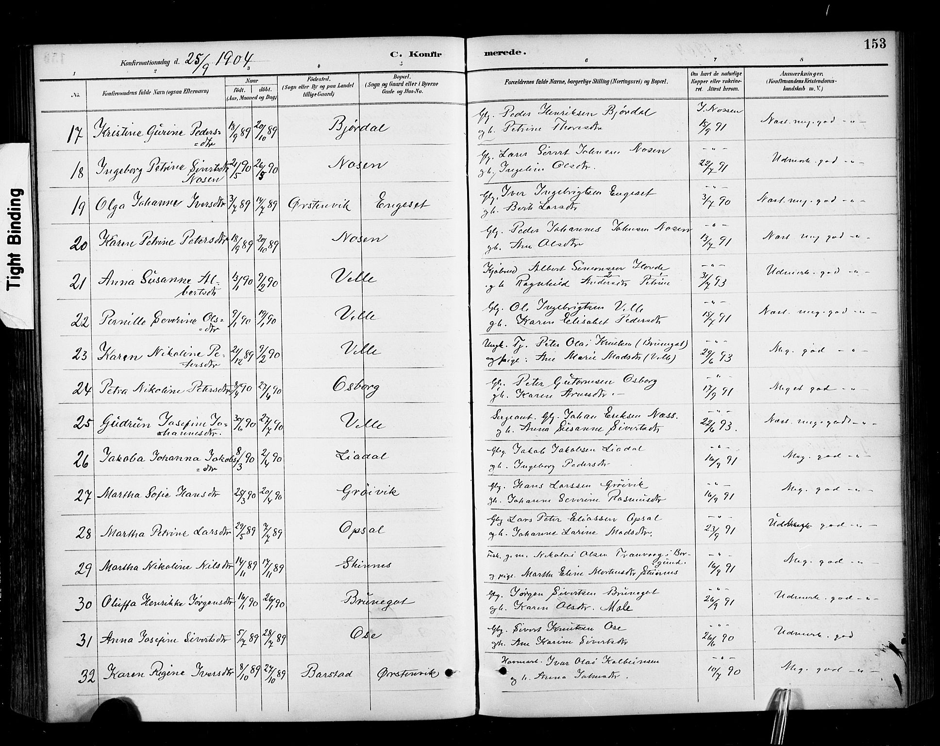 Ministerialprotokoller, klokkerbøker og fødselsregistre - Møre og Romsdal, AV/SAT-A-1454/513/L0177: Parish register (official) no. 513A04, 1890-1906, p. 153