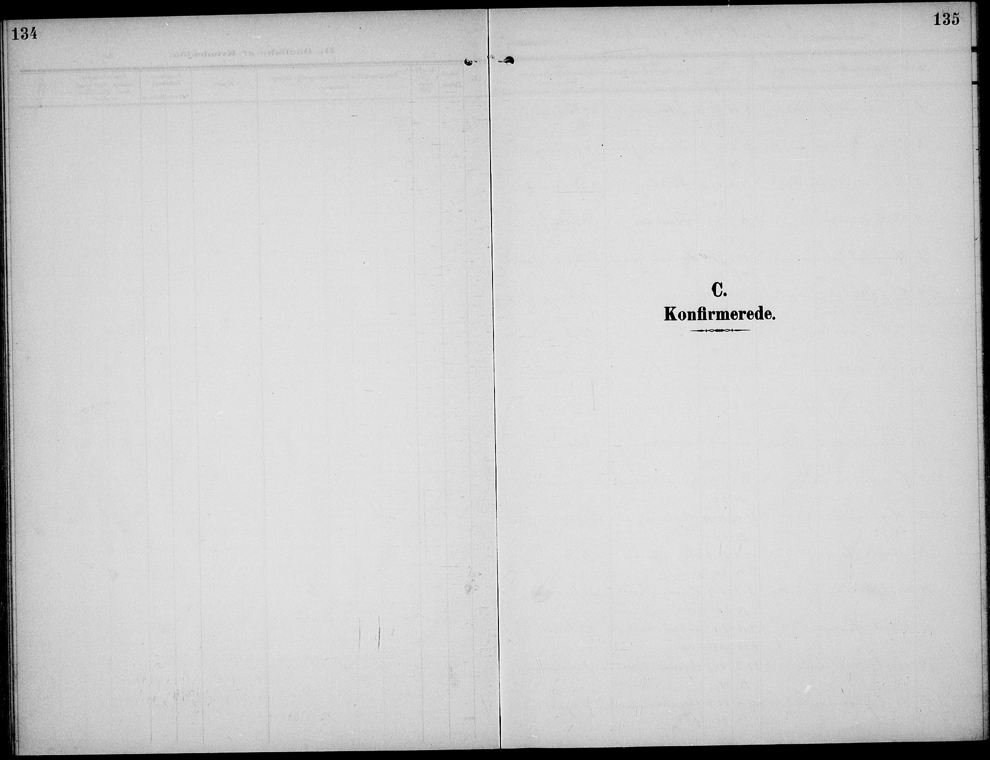 Sem kirkebøker, AV/SAKO-A-5/F/Fa/L0012: Parish register (official) no. I 12, 1905-1915, p. 134-135