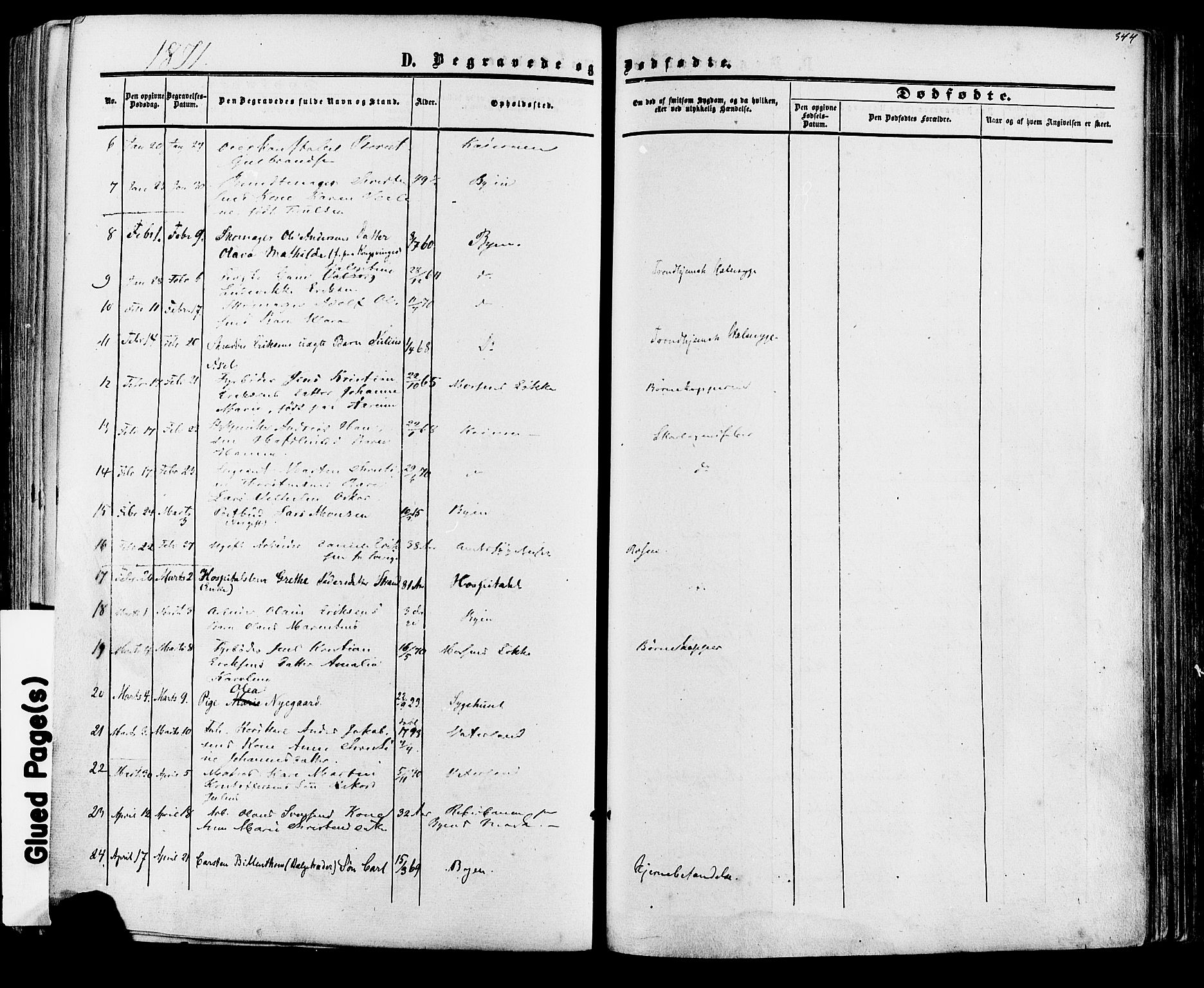 Fredrikstad prestekontor Kirkebøker, AV/SAO-A-11082/F/Fa/L0006: Parish register (official) no. 6, 1857-1878, p. 344