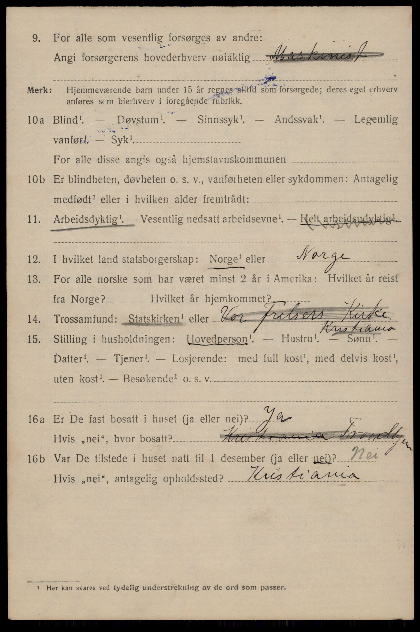 SAT, 1920 census for Trondheim, 1920, p. 84581