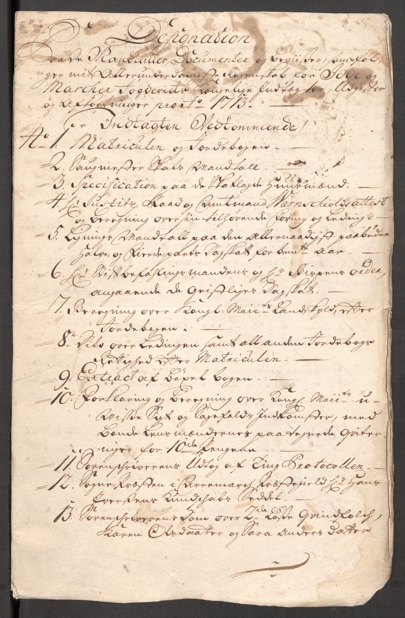 Rentekammeret inntil 1814, Reviderte regnskaper, Fogderegnskap, AV/RA-EA-4092/R01/L0022: Fogderegnskap Idd og Marker, 1713-1714, p. 17