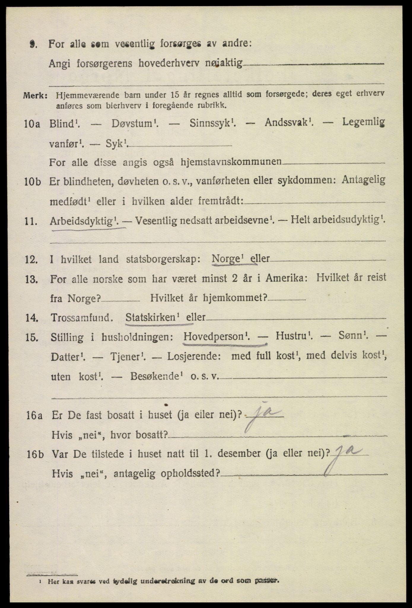 SAH, 1920 census for Ringsaker, 1920, p. 8009