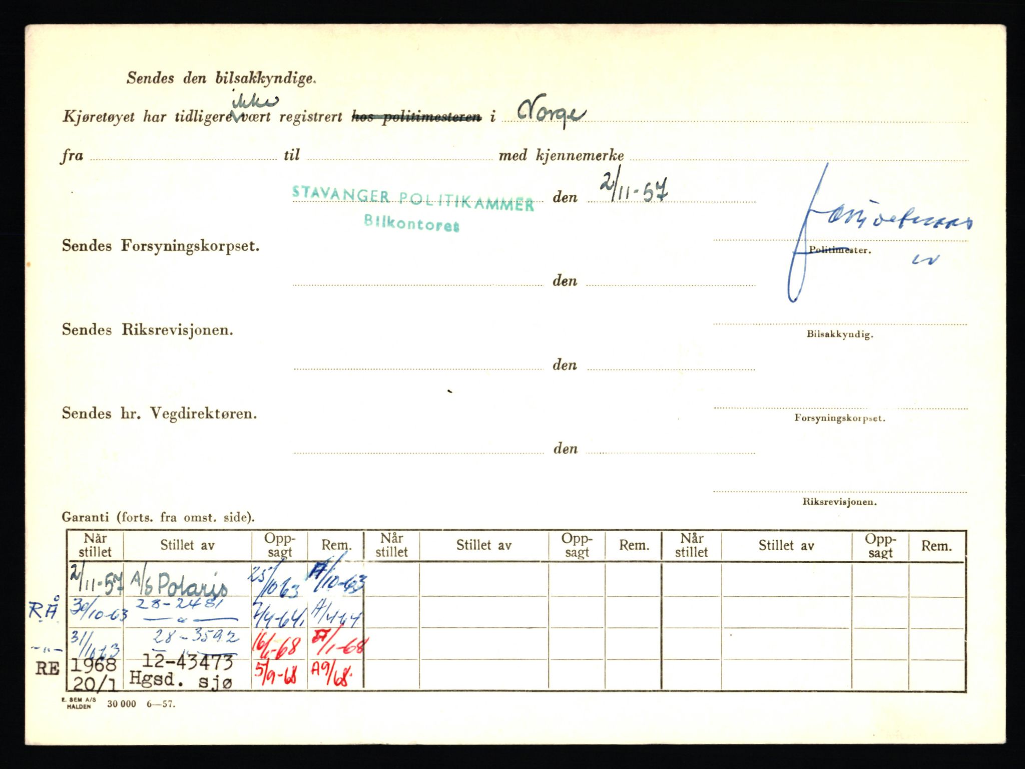 Stavanger trafikkstasjon, AV/SAST-A-101942/0/F/L0005: L-1350 - L-1699, 1930-1971, p. 1042