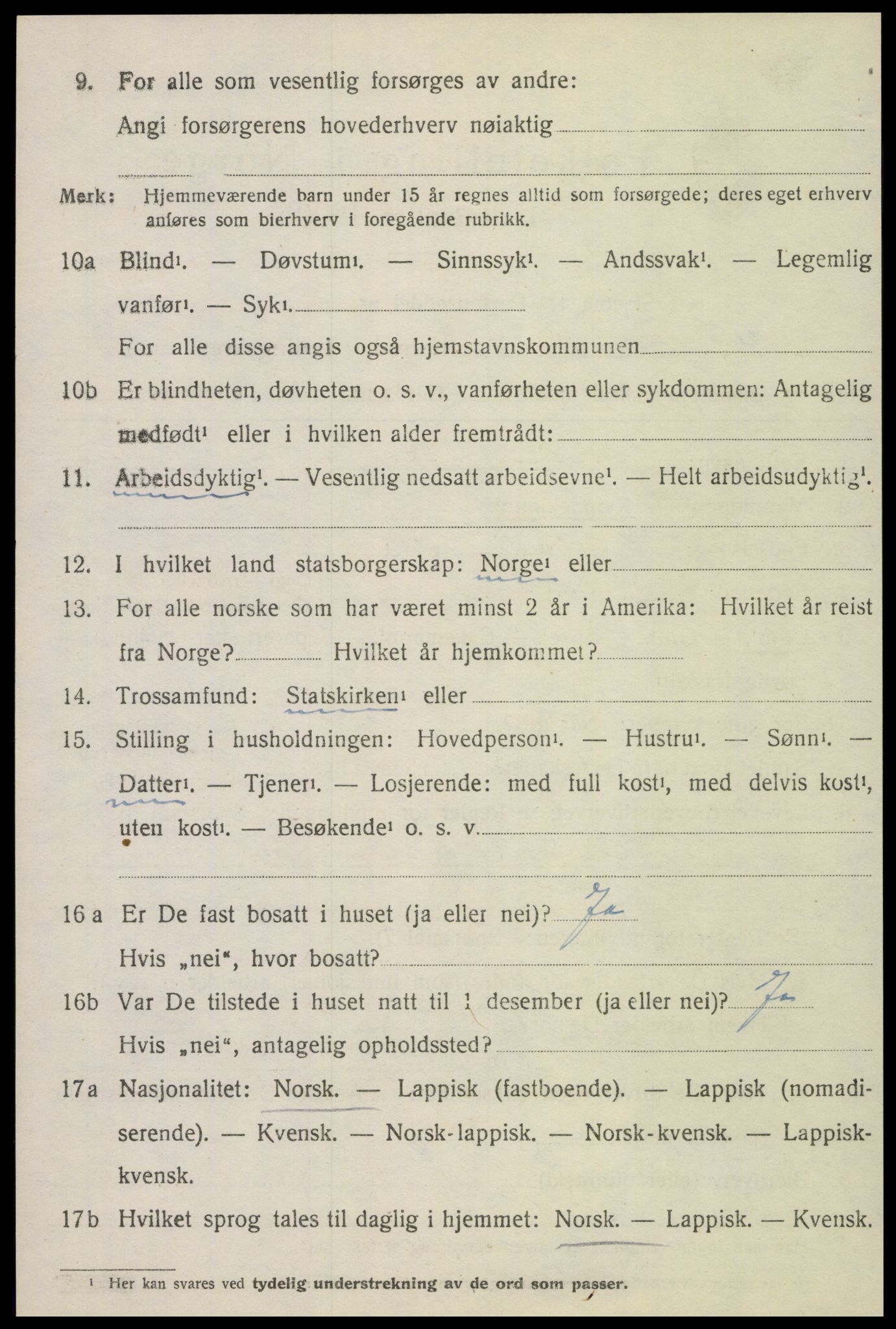 SAT, 1920 census for Inderøy, 1920, p. 2582