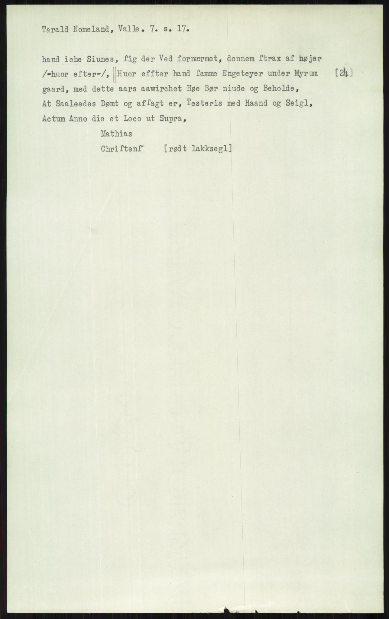 Samlinger til kildeutgivelse, Diplomavskriftsamlingen, AV/RA-EA-4053/H/Ha, p. 3594