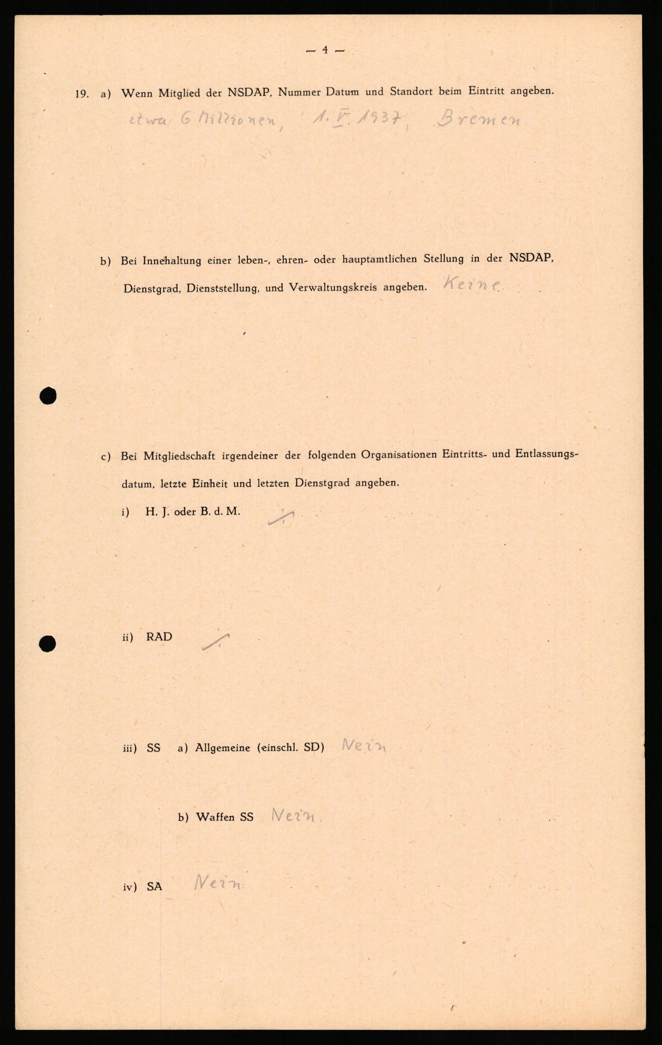 Forsvaret, Forsvarets overkommando II, AV/RA-RAFA-3915/D/Db/L0035: CI Questionaires. Tyske okkupasjonsstyrker i Norge. Tyskere., 1945-1946, p. 132