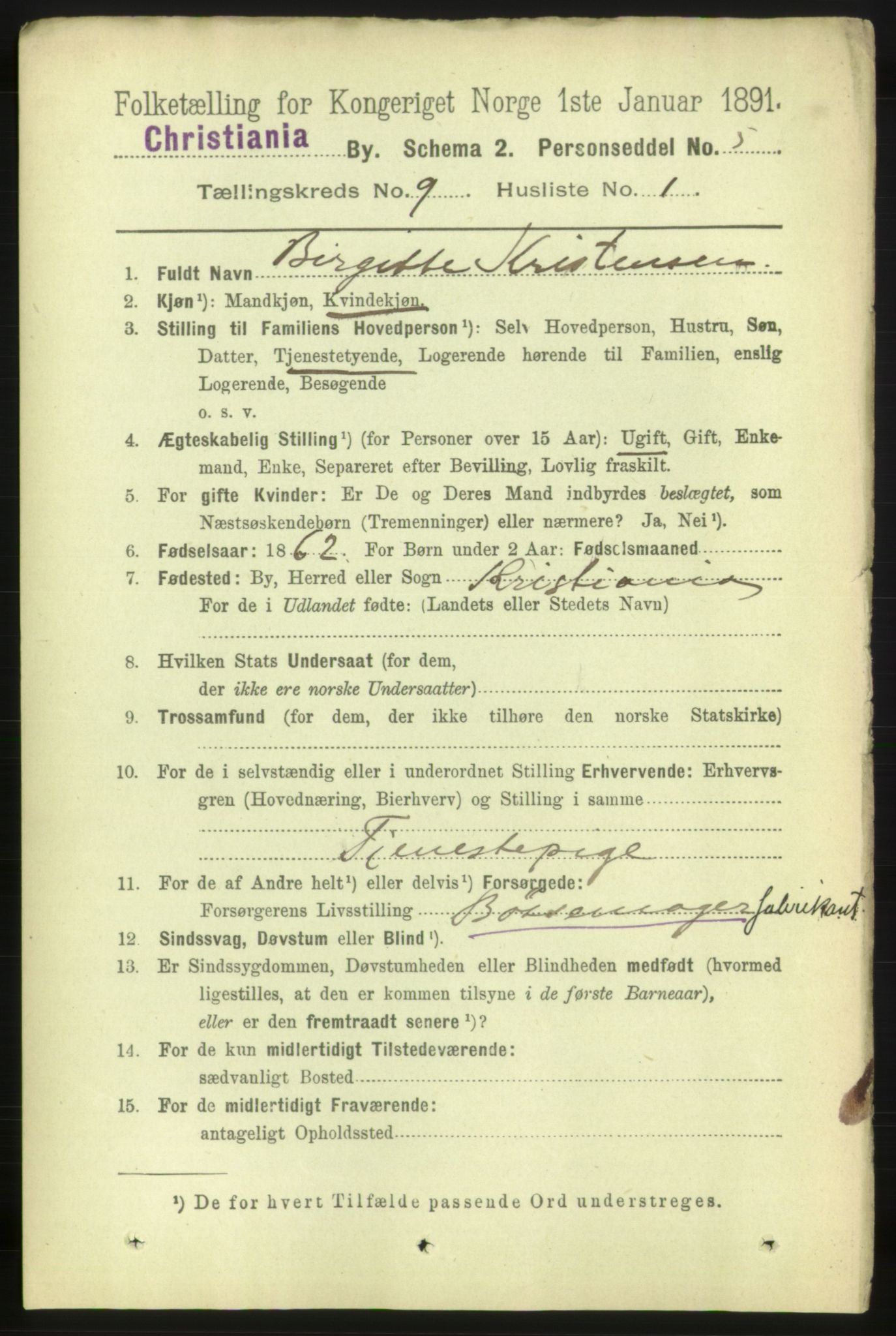 RA, 1891 census for 0301 Kristiania, 1891, p. 4014