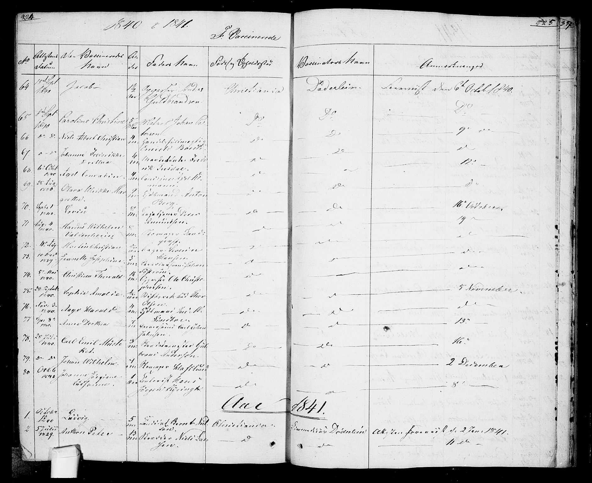 Oslo domkirke Kirkebøker, SAO/A-10752/F/Fa/L0022: Parish register (official) no. 22, 1824-1829, p. 924-925