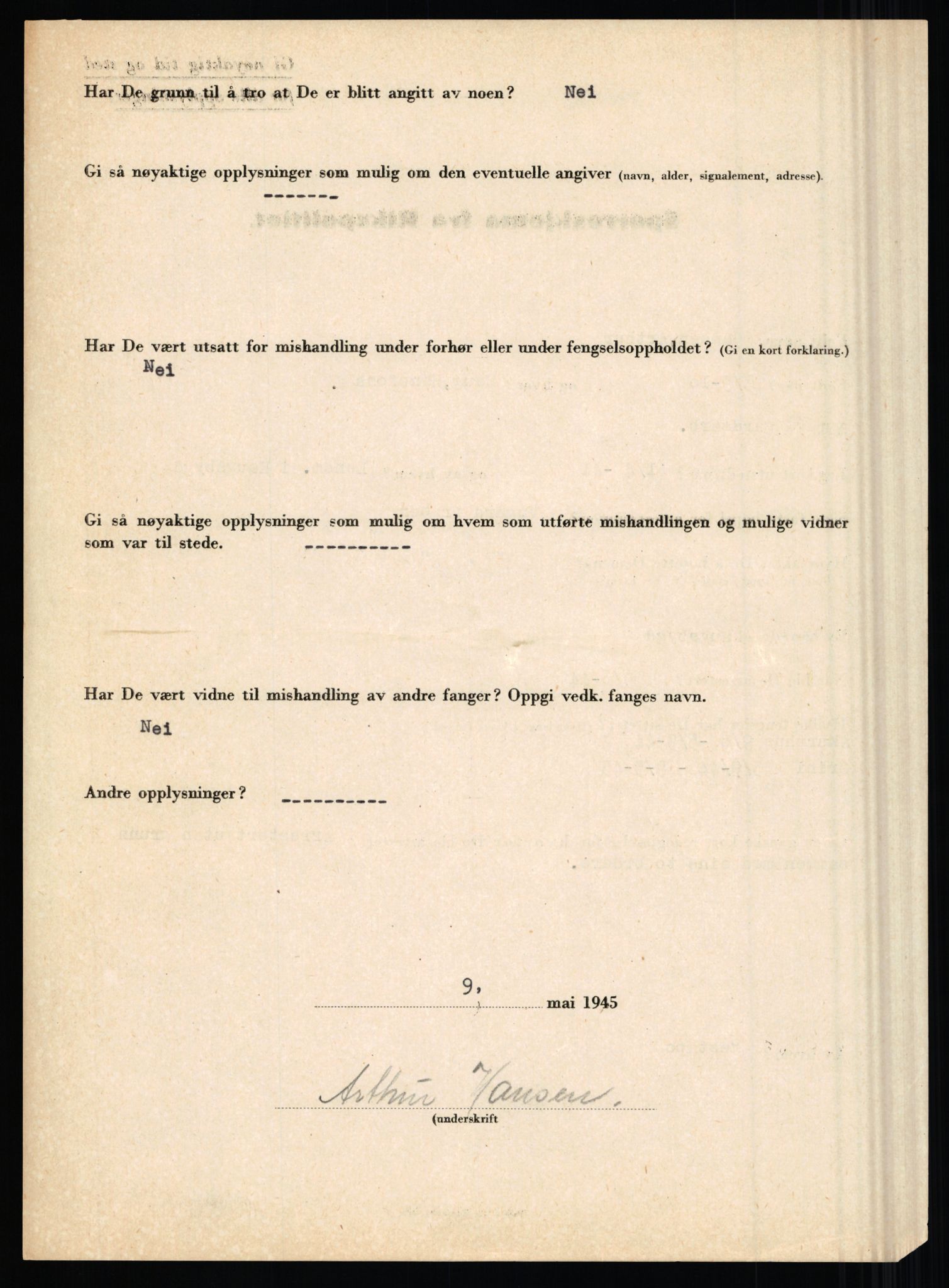 Rikspolitisjefen, AV/RA-S-1560/L/L0006: Hansen, Adolf Boye - Hemstad, Gunnar, 1940-1945, p. 44