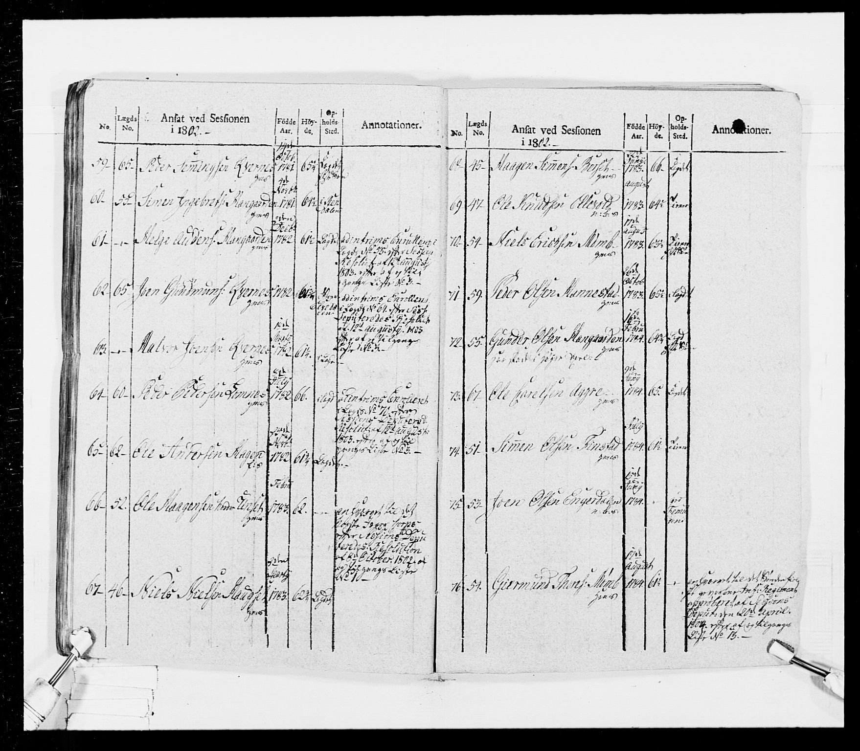 Generalitets- og kommissariatskollegiet, Det kongelige norske kommissariatskollegium, AV/RA-EA-5420/E/Eh/L0026: Skiløperkompaniene, 1805-1810, p. 53