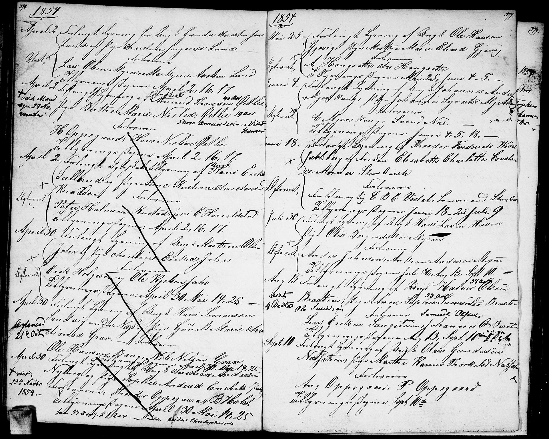 Enebakk prestekontor Kirkebøker, AV/SAO-A-10171c/F/Fa/L0004: Parish register (official) no. I 4, 1806-1854, p. 376-377