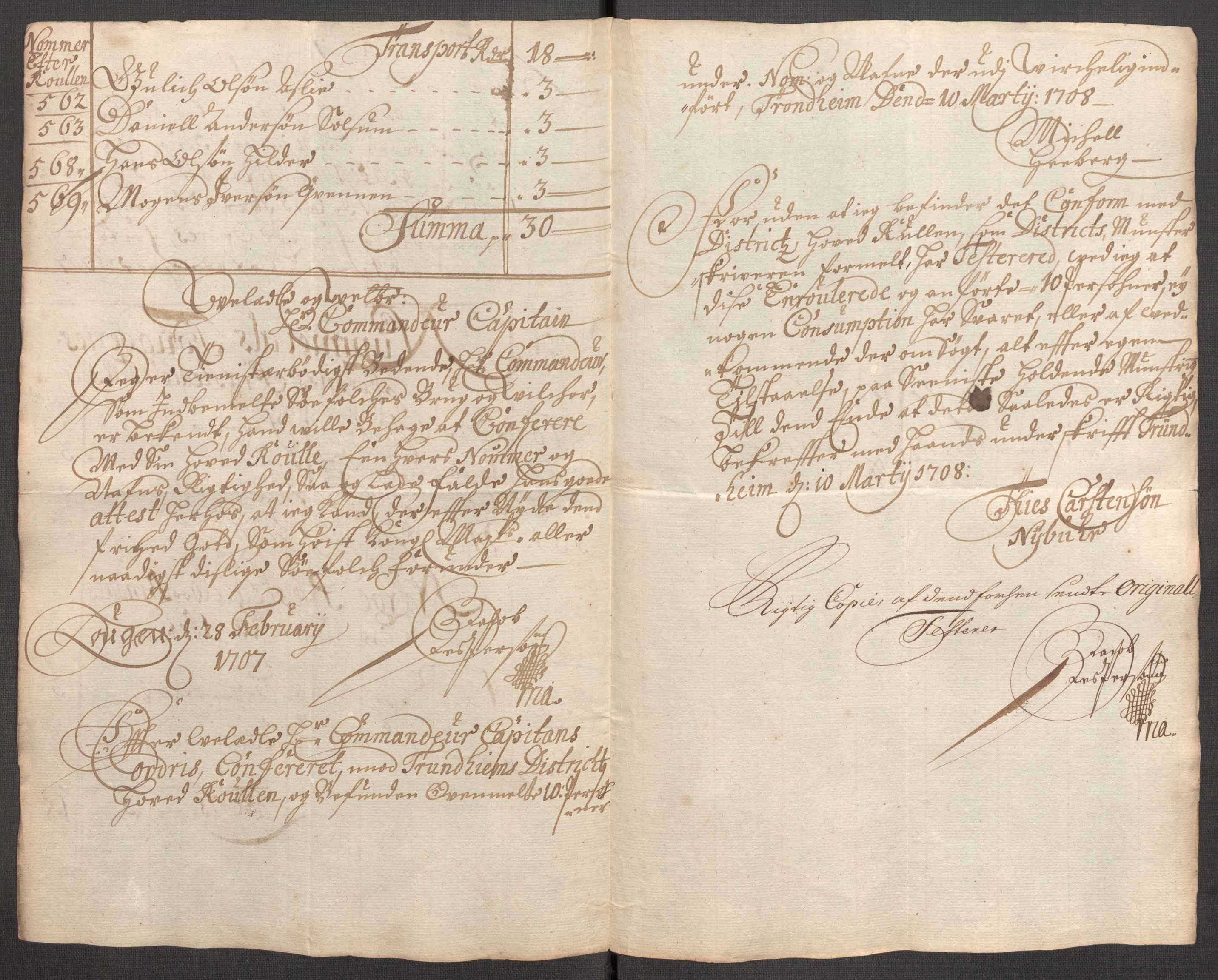 Rentekammeret inntil 1814, Reviderte regnskaper, Fogderegnskap, AV/RA-EA-4092/R64/L4431: Fogderegnskap Namdal, 1709-1710, p. 248