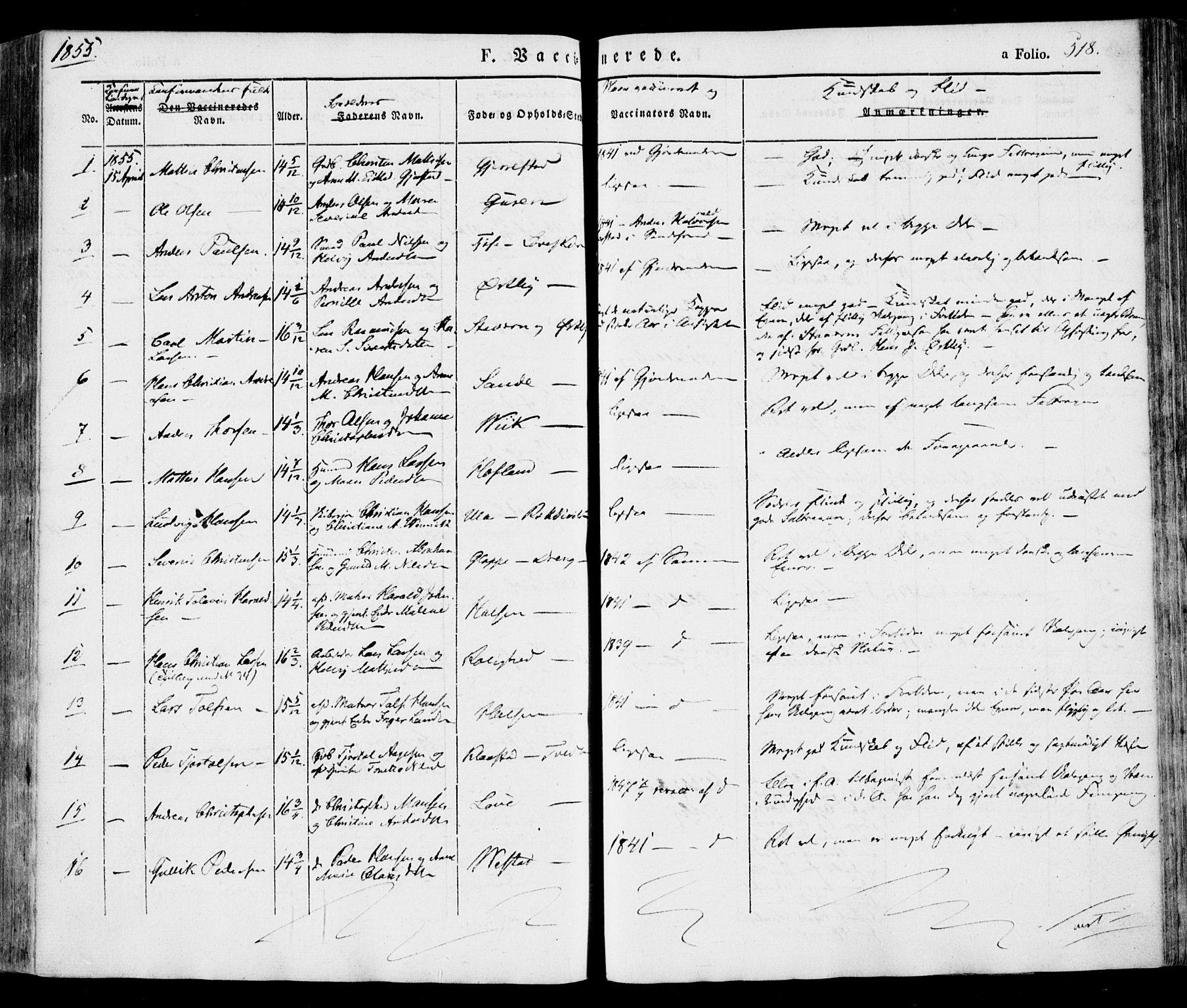Tjølling kirkebøker, SAKO/A-60/F/Fa/L0006: Parish register (official) no. 6, 1835-1859, p. 518