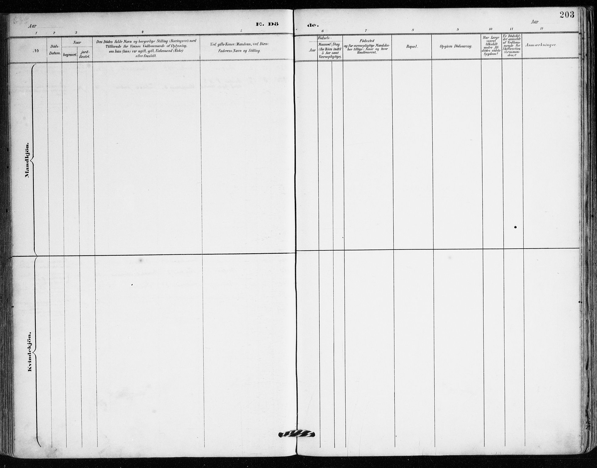 Mariakirken Sokneprestembete, AV/SAB-A-76901/H/Haa/L0008: Parish register (official) no. A 8, 1893-1942, p. 203