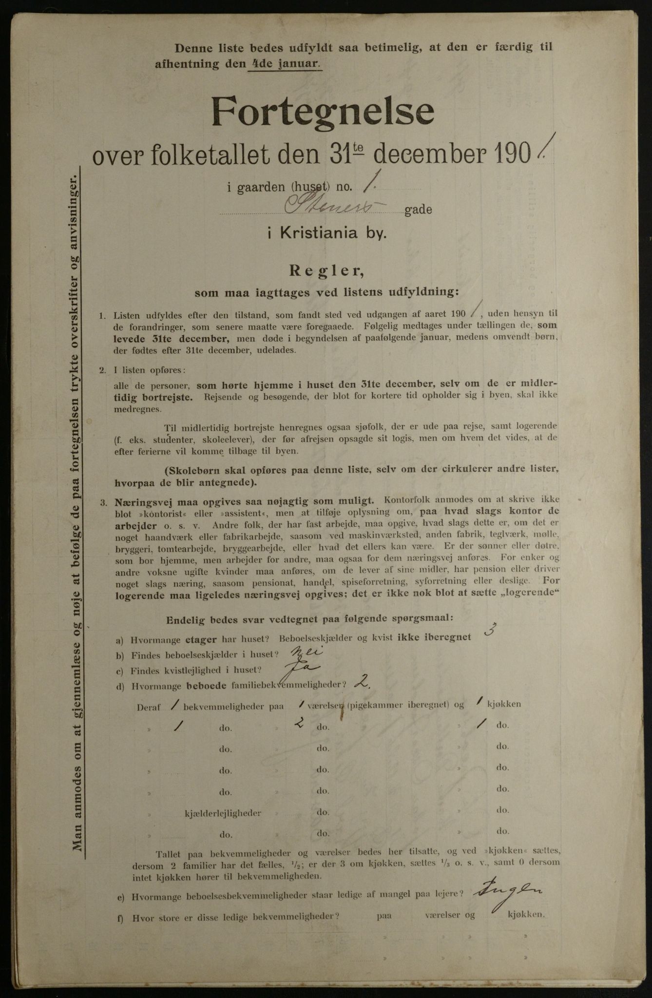 OBA, Municipal Census 1901 for Kristiania, 1901, p. 15563
