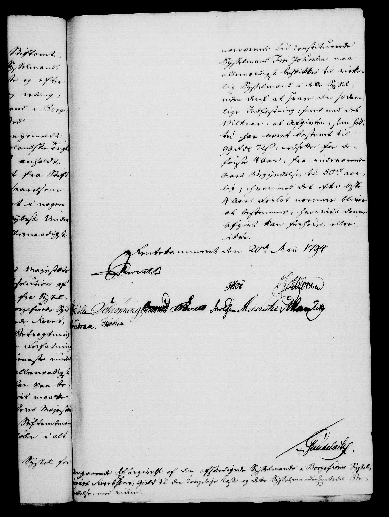 Rentekammeret, Kammerkanselliet, RA/EA-3111/G/Gf/Gfa/L0076: Norsk relasjons- og resolusjonsprotokoll (merket RK 52.76), 1794, p. 197