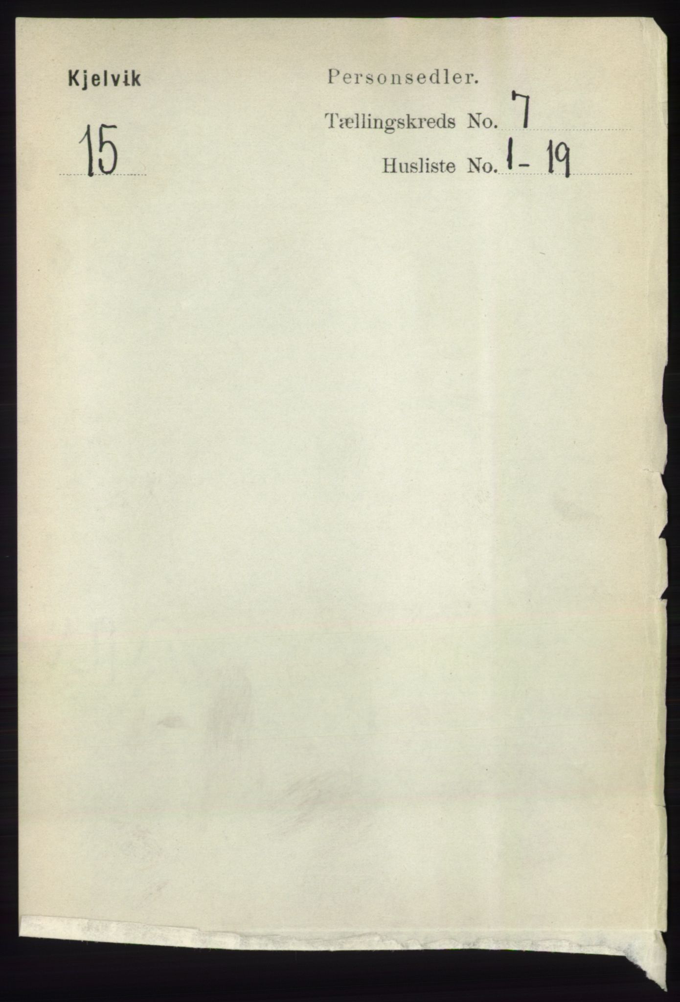 RA, 1891 census for 2019 Kjelvik, 1891, p. 886