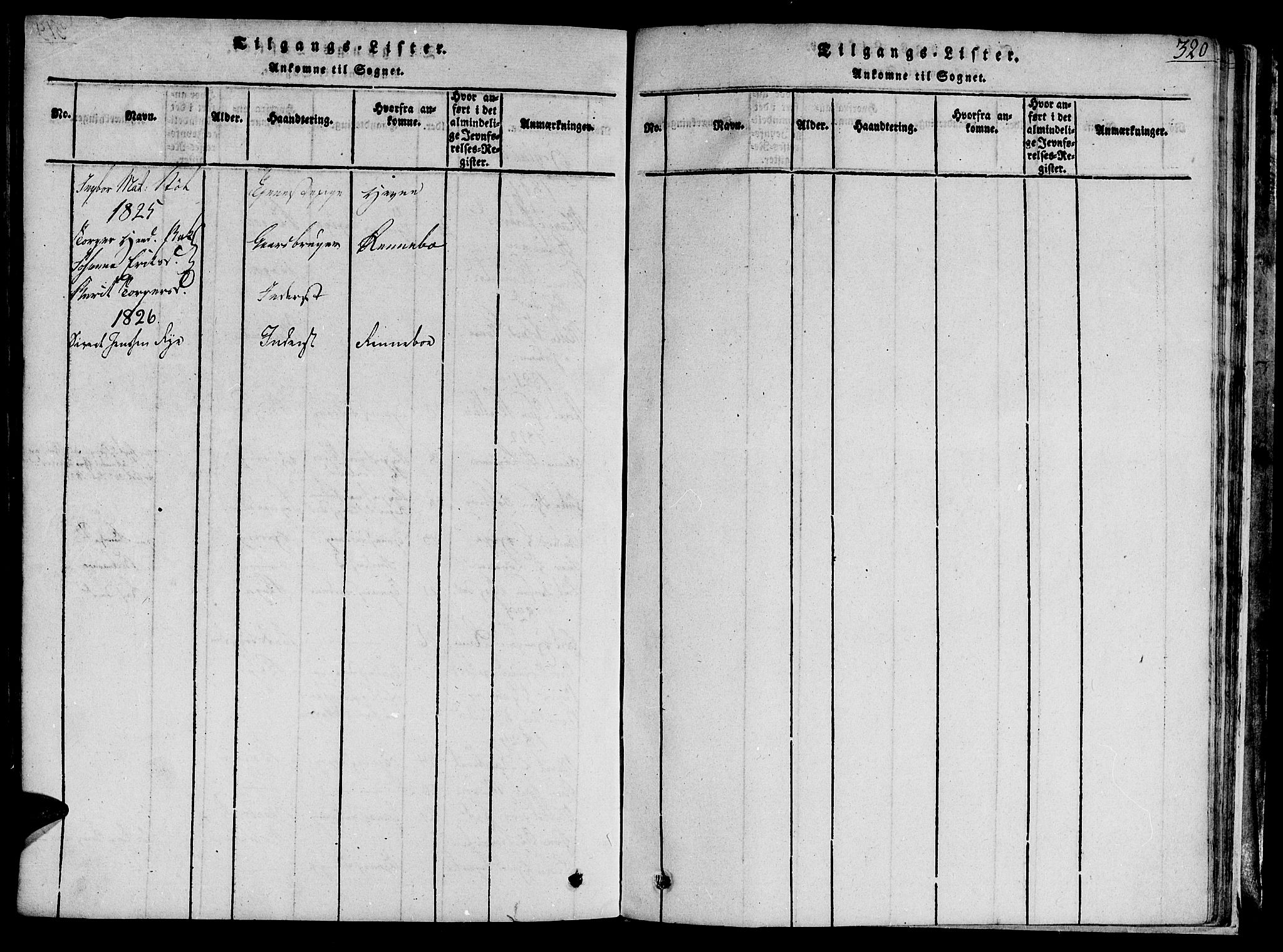 Ministerialprotokoller, klokkerbøker og fødselsregistre - Sør-Trøndelag, SAT/A-1456/691/L1068: Parish register (official) no. 691A03 /4, 1816-1826, p. 320