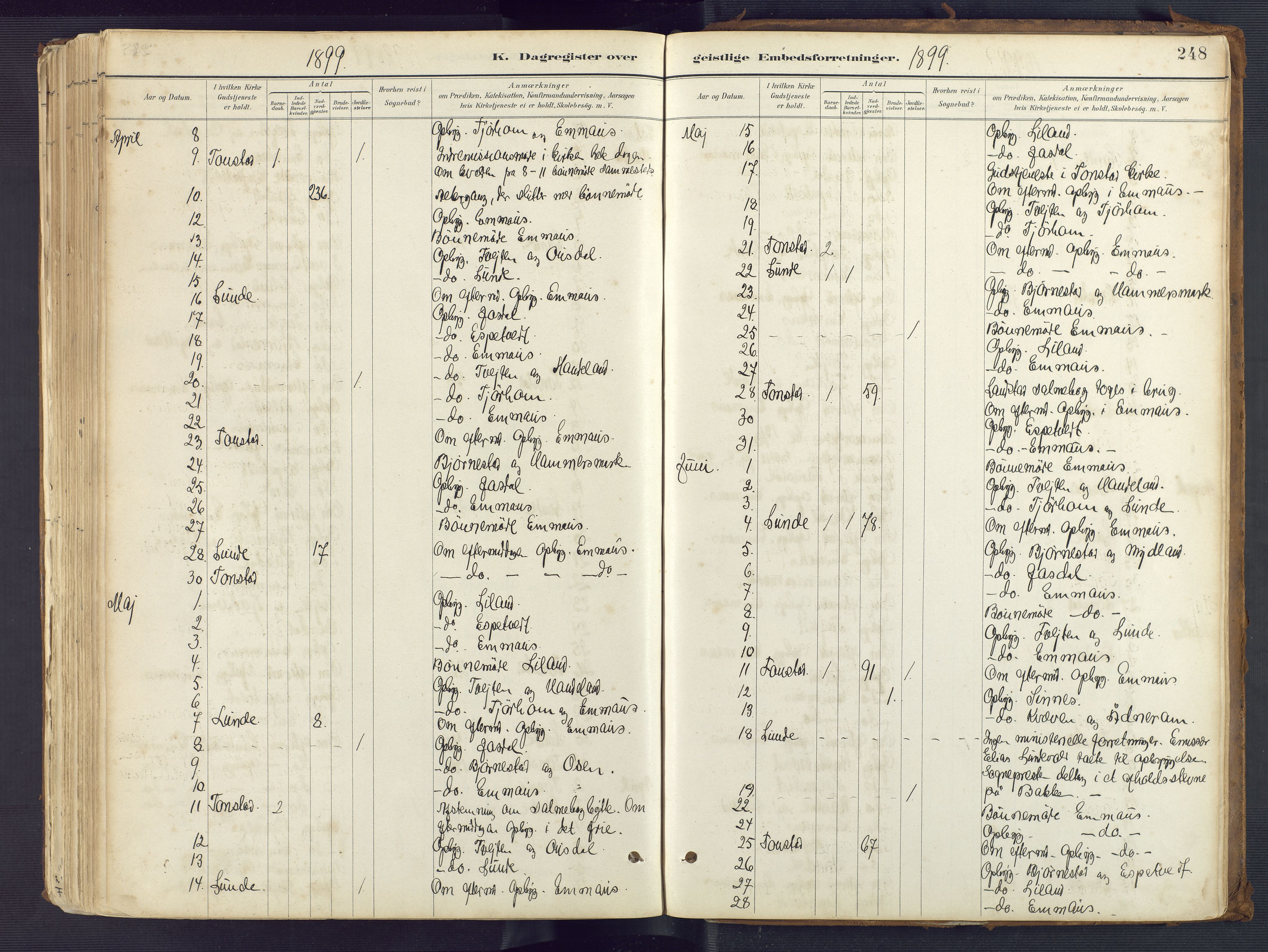 Sirdal sokneprestkontor, AV/SAK-1111-0036/F/Fa/Fab/L0004: Parish register (official) no. A 4, 1887-1919, p. 248