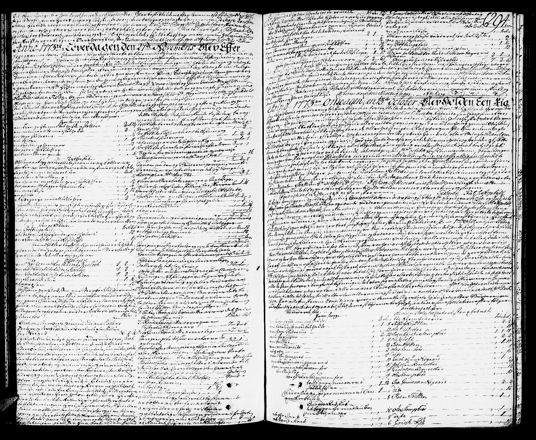 Orkdal sorenskriveri, SAT/A-4169/1/3/3Aa/L0007: Skifteprotokoller, 1767-1782, p. 293b-294a