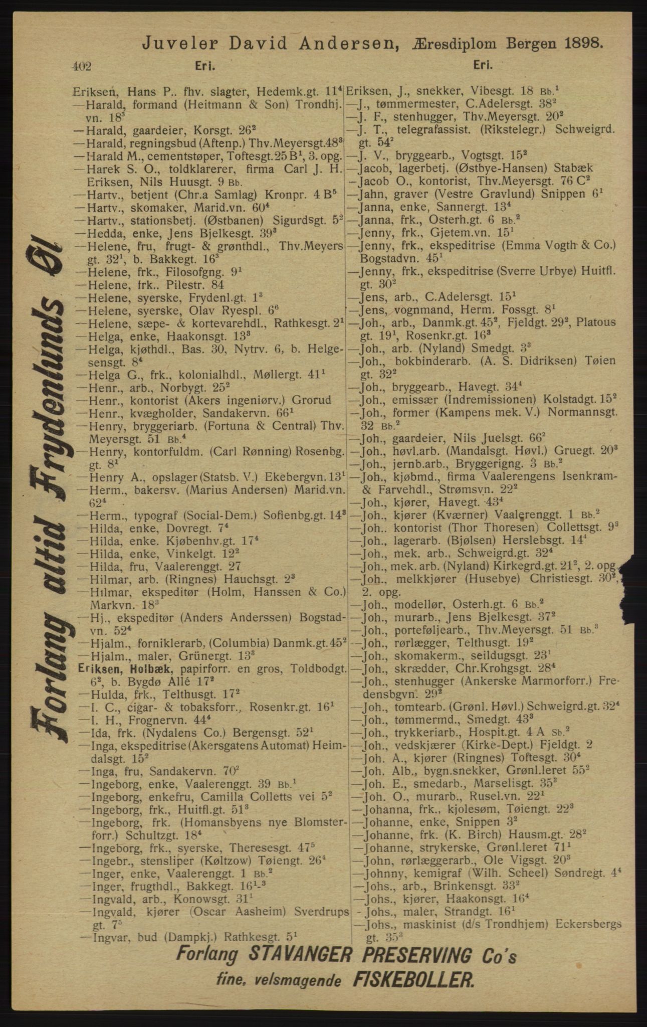 Kristiania/Oslo adressebok, PUBL/-, 1913, p. 414