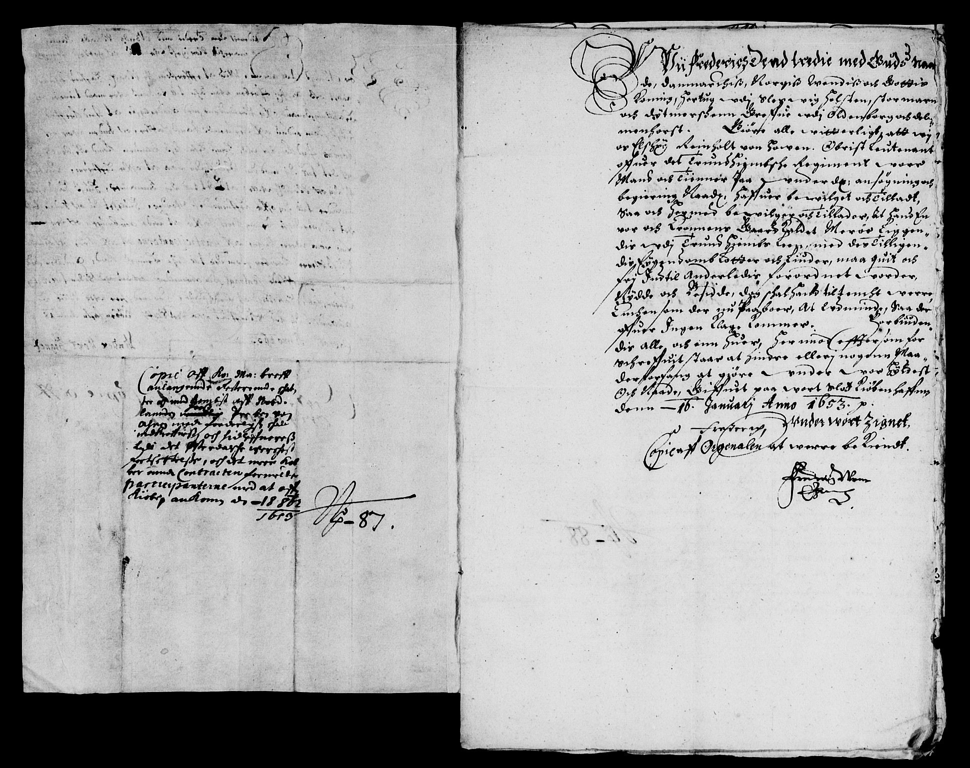 Rentekammeret inntil 1814, Reviderte regnskaper, Lensregnskaper, AV/RA-EA-5023/R/Rb/Rbw/L0111: Trondheim len, 1652-1654