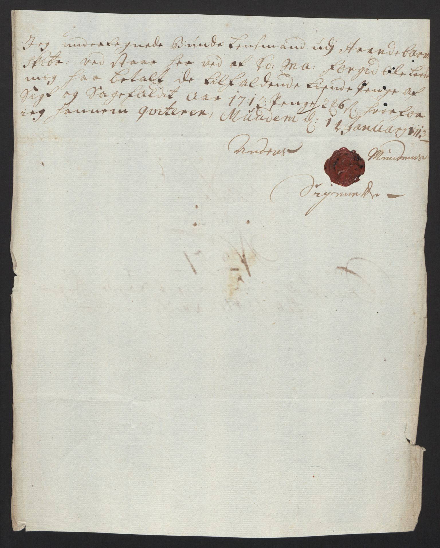 Rentekammeret inntil 1814, Reviderte regnskaper, Fogderegnskap, AV/RA-EA-4092/R48/L2988: Fogderegnskap Sunnhordland og Hardanger, 1712, p. 333