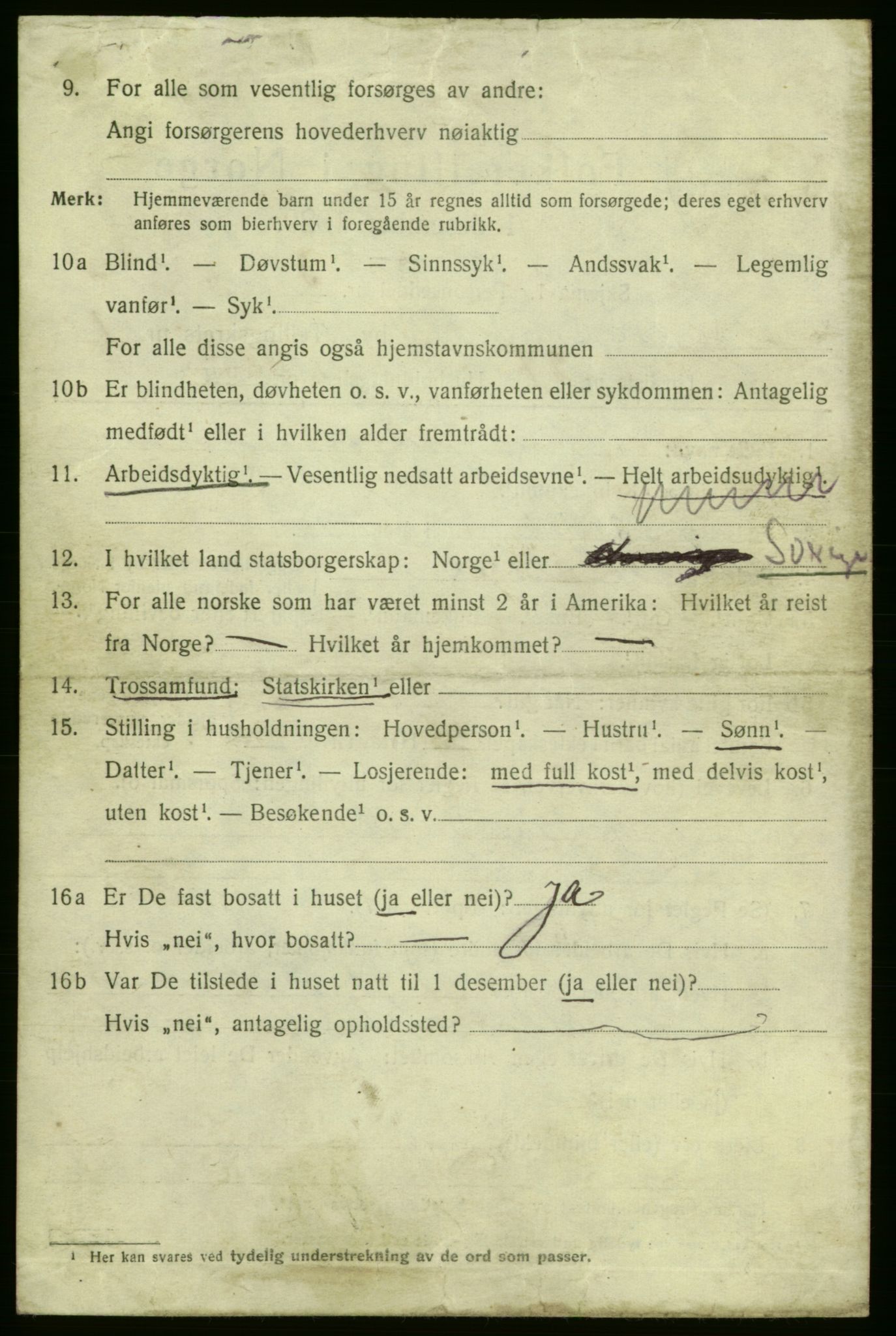 SAO, 1920 census for Fredrikshald, 1920, p. 8563