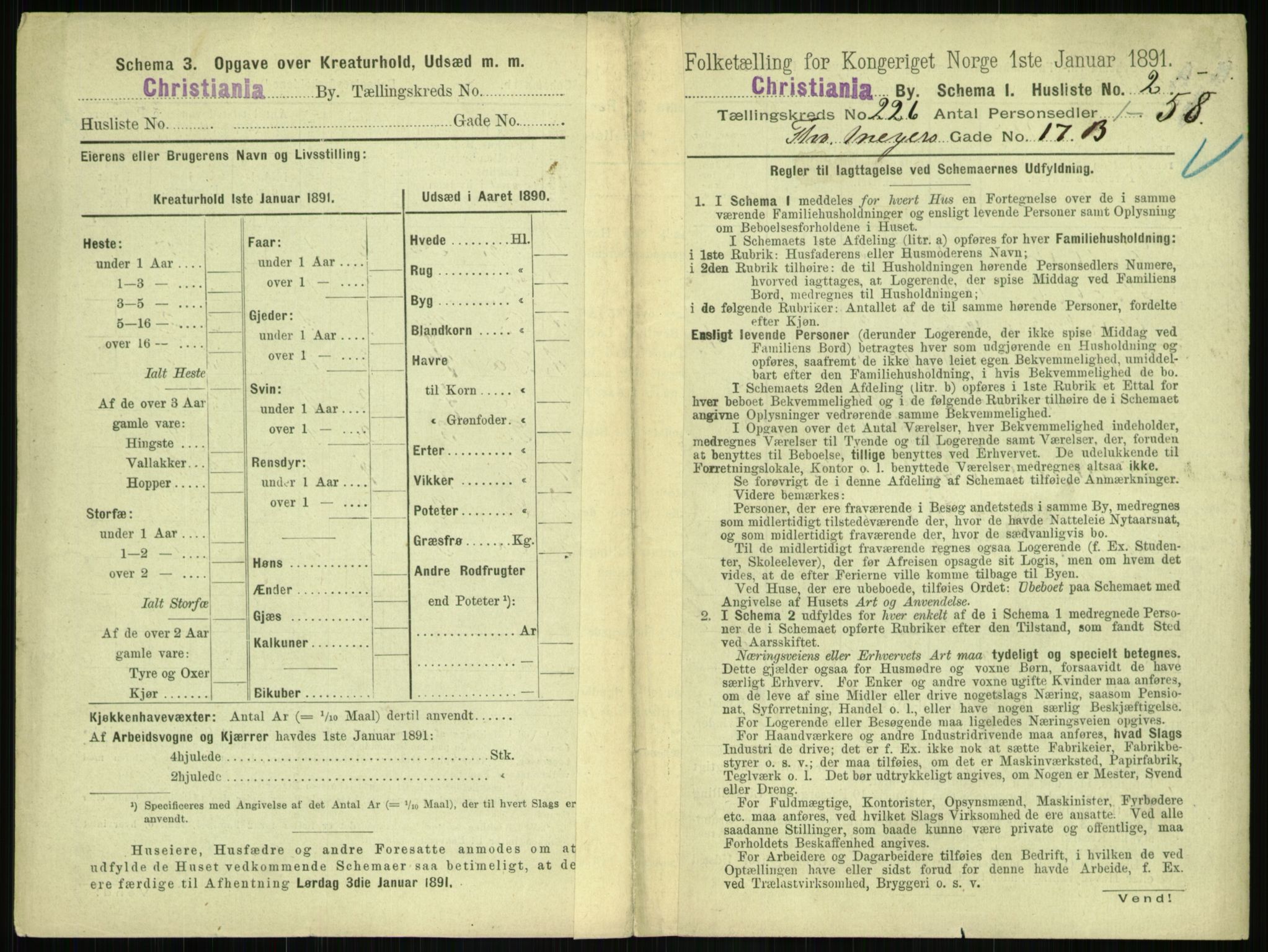 RA, 1891 census for 0301 Kristiania, 1891, p. 137381