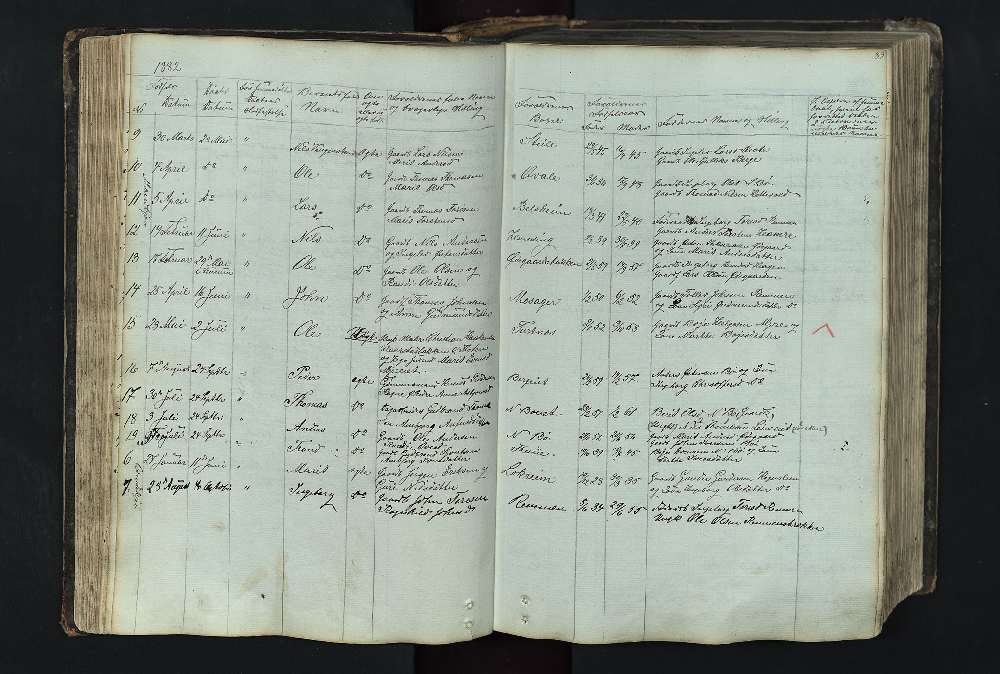 Vang prestekontor, Valdres, SAH/PREST-140/H/Hb/L0004: Parish register (copy) no. 4, 1835-1892, p. 83