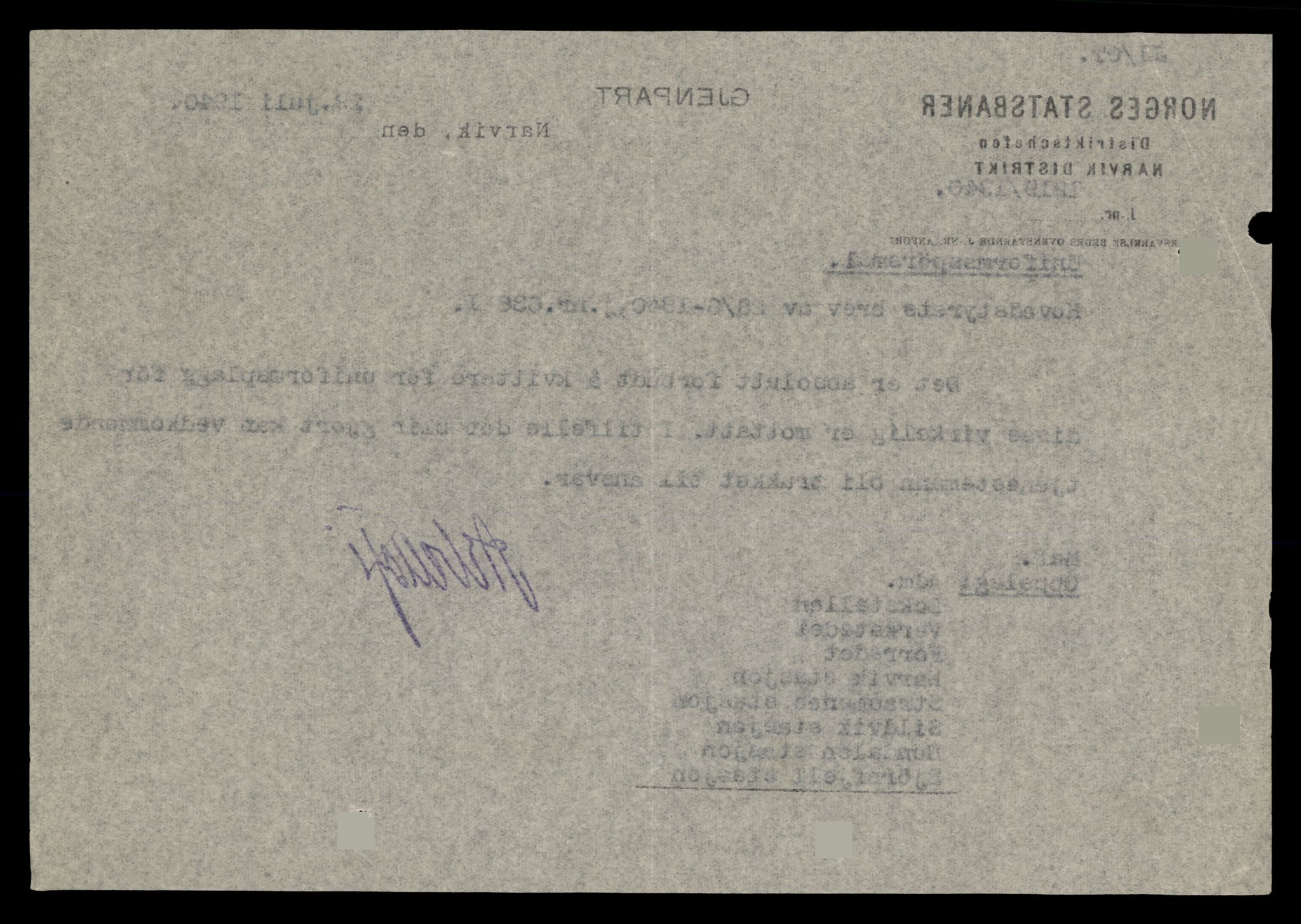 Norges statsbaner (NSB) - Narvik distrikt, AV/SAT-A-6460/0002/X/Xd/L0001: --, 1940-1963, p. 534