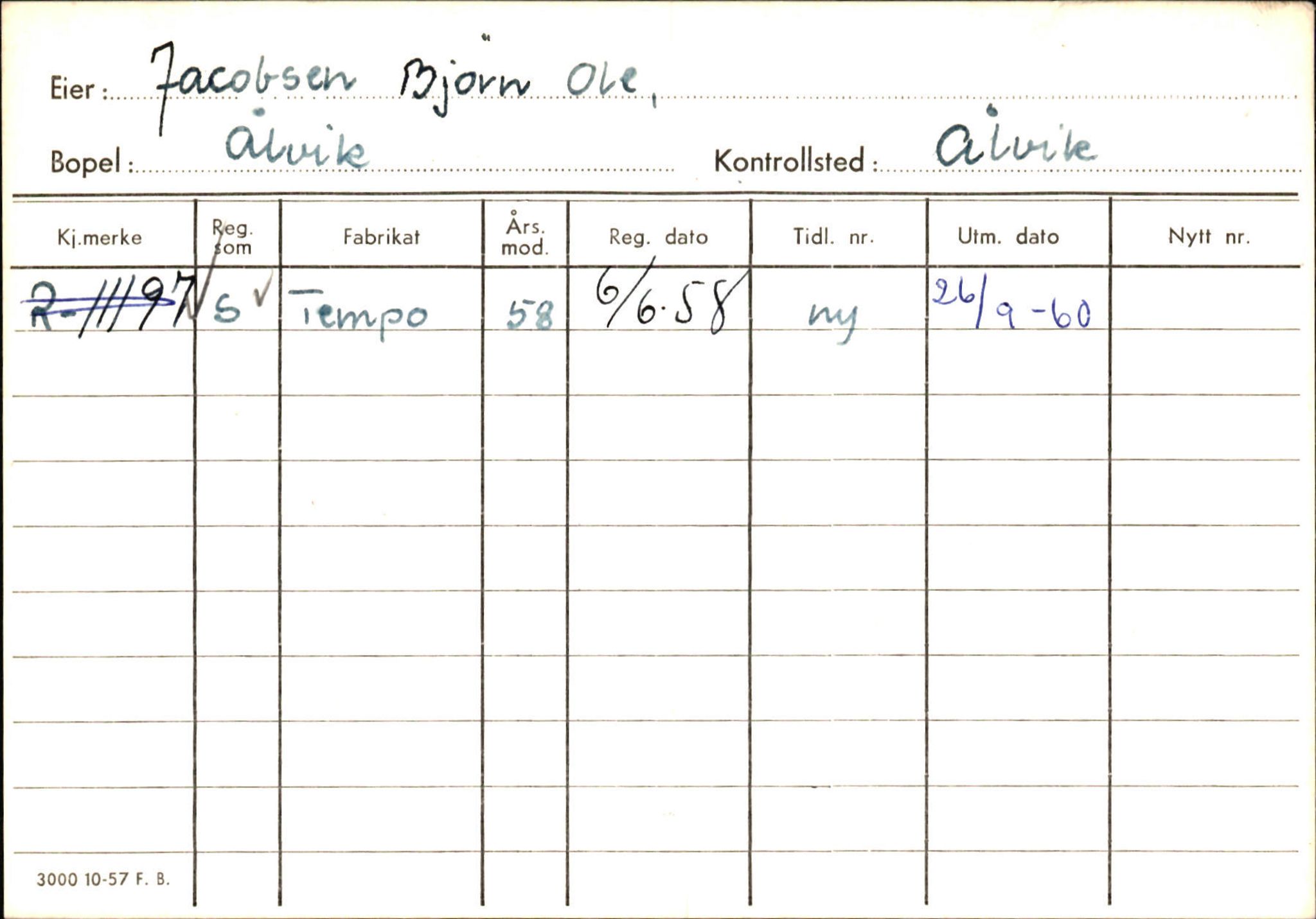 Statens vegvesen, Hordaland vegkontor, AV/SAB-A-5201/2/Hc/L0002: Eierkort Hardanger - I-P, 1928-1960, p. 23