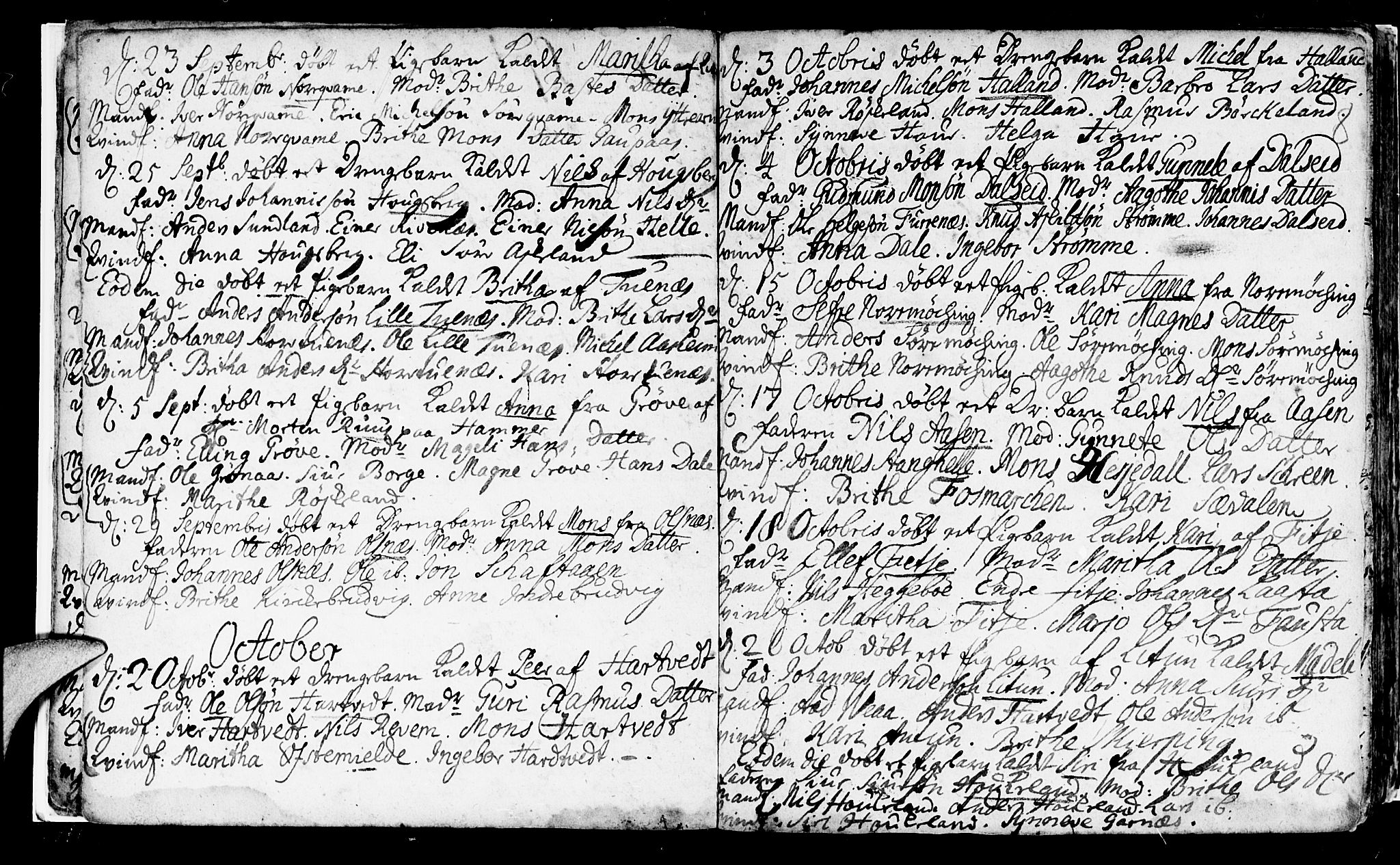 Haus sokneprestembete, AV/SAB-A-75601/H/Haa: Parish register (official) no. A 5, 1733-1747, p. 8