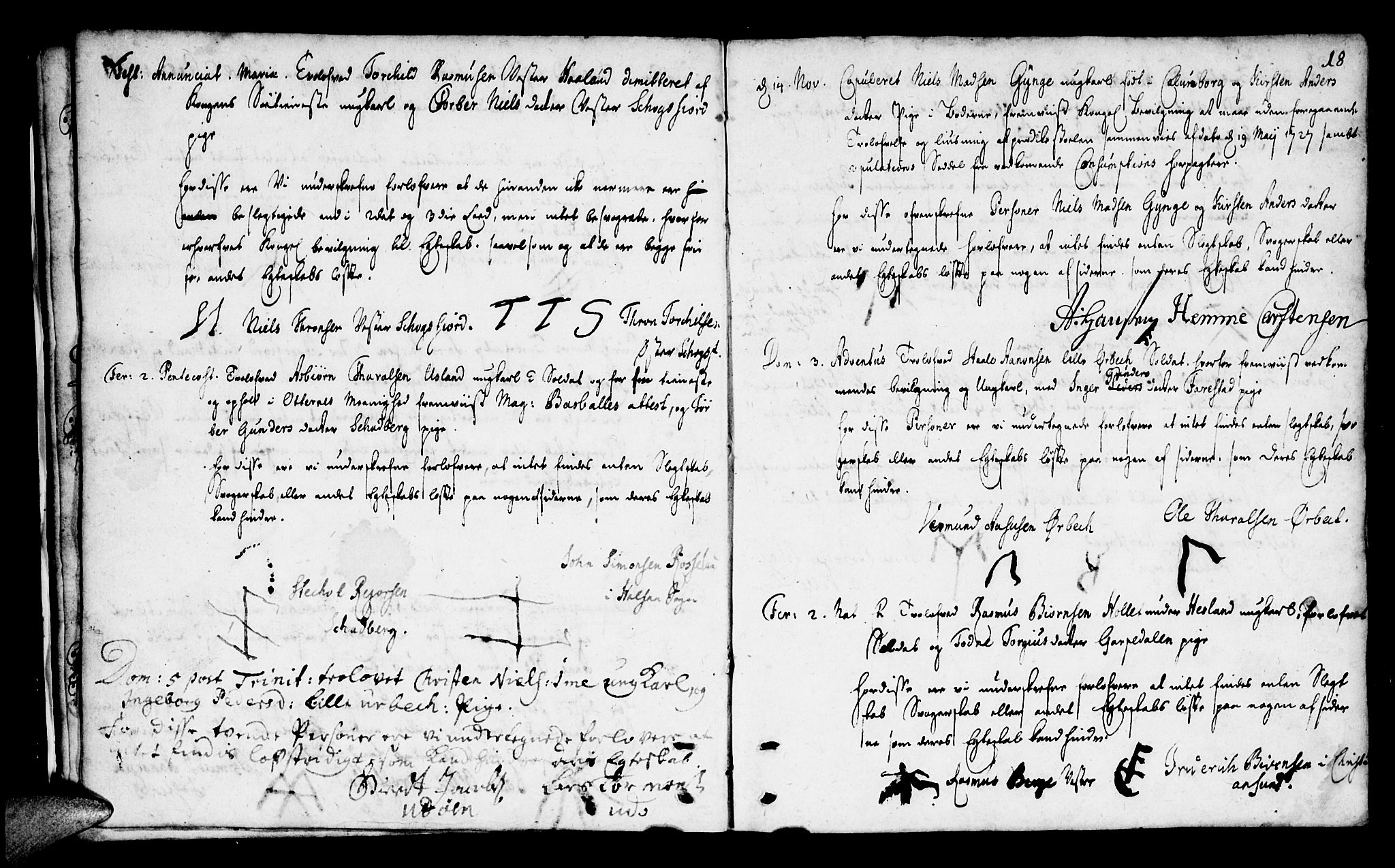 Mandal sokneprestkontor, SAK/1111-0030/F/Fa/Faa/L0002: Parish register (official) no. A 2, 1720-1754, p. 18