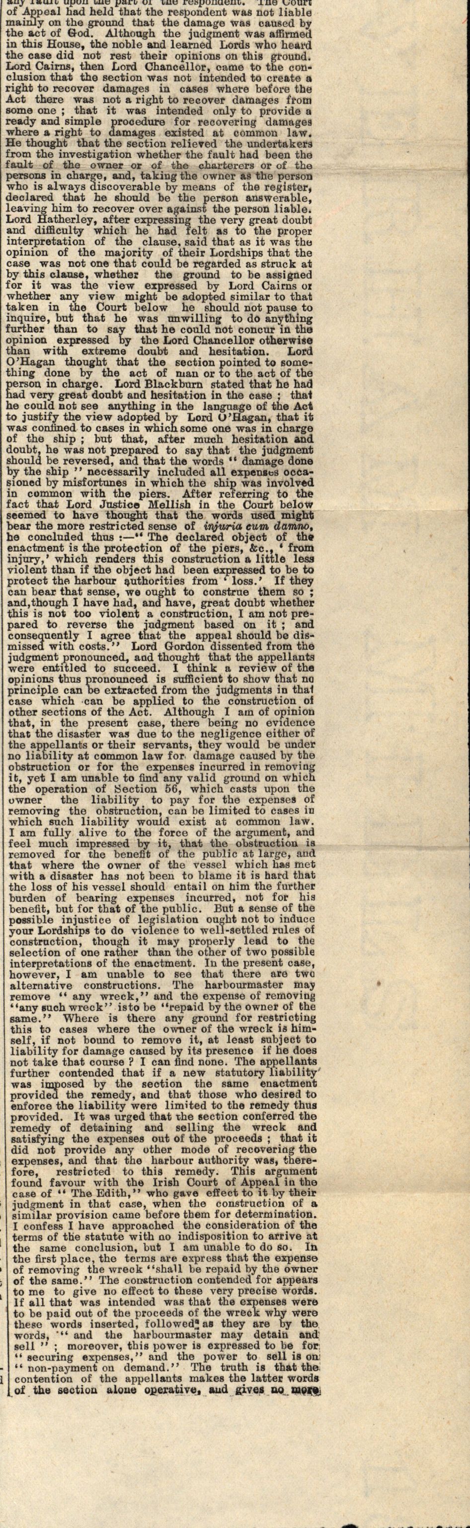 Pa 63 - Østlandske skibsassuranceforening, VEMU/A-1079/G/Ga/L0027/0006: Havaridokumenter / Union, Trio, Einar, Eidsvold, Emma, Svalen, 1891, p. 77