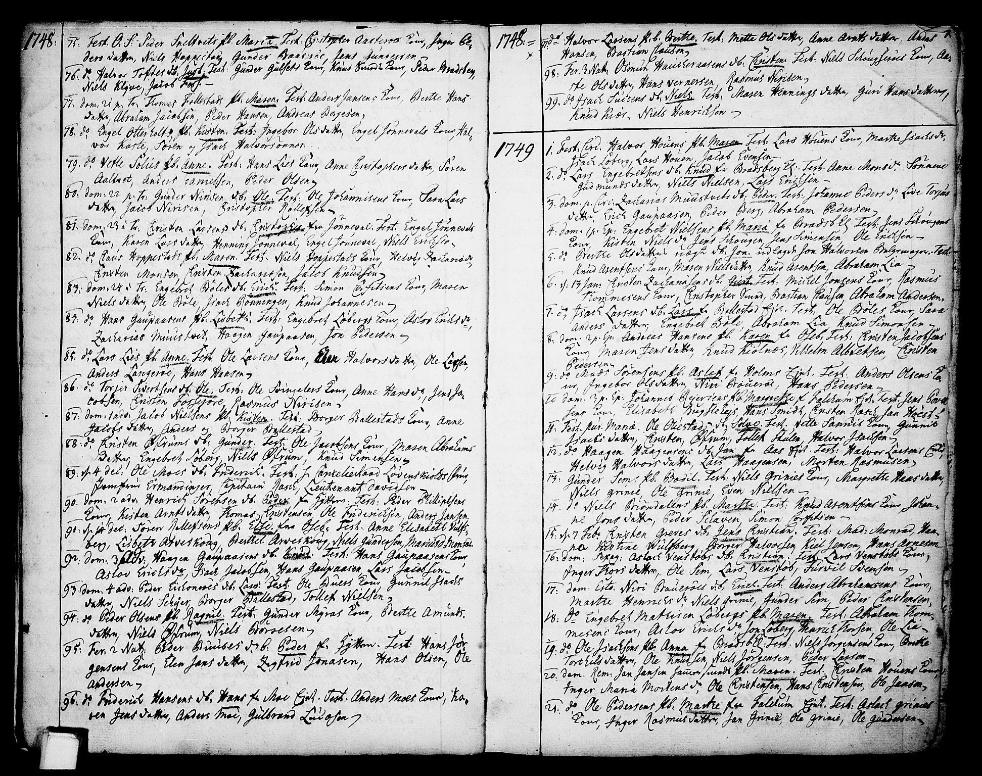 Gjerpen kirkebøker, AV/SAKO-A-265/F/Fa/L0002: Parish register (official) no. I 2, 1747-1795, p. 7
