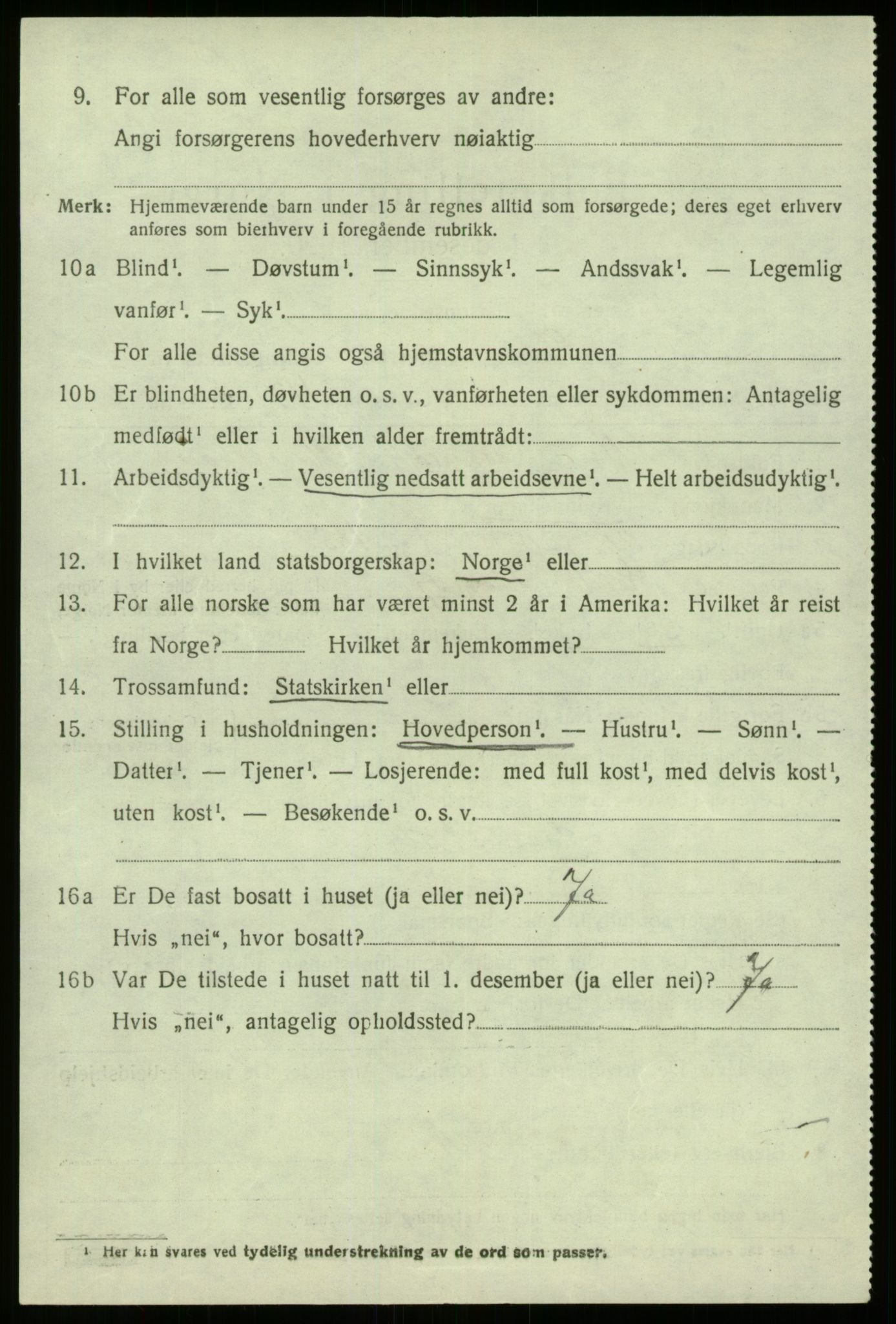 SAB, 1920 census for Eid, 1920, p. 6027