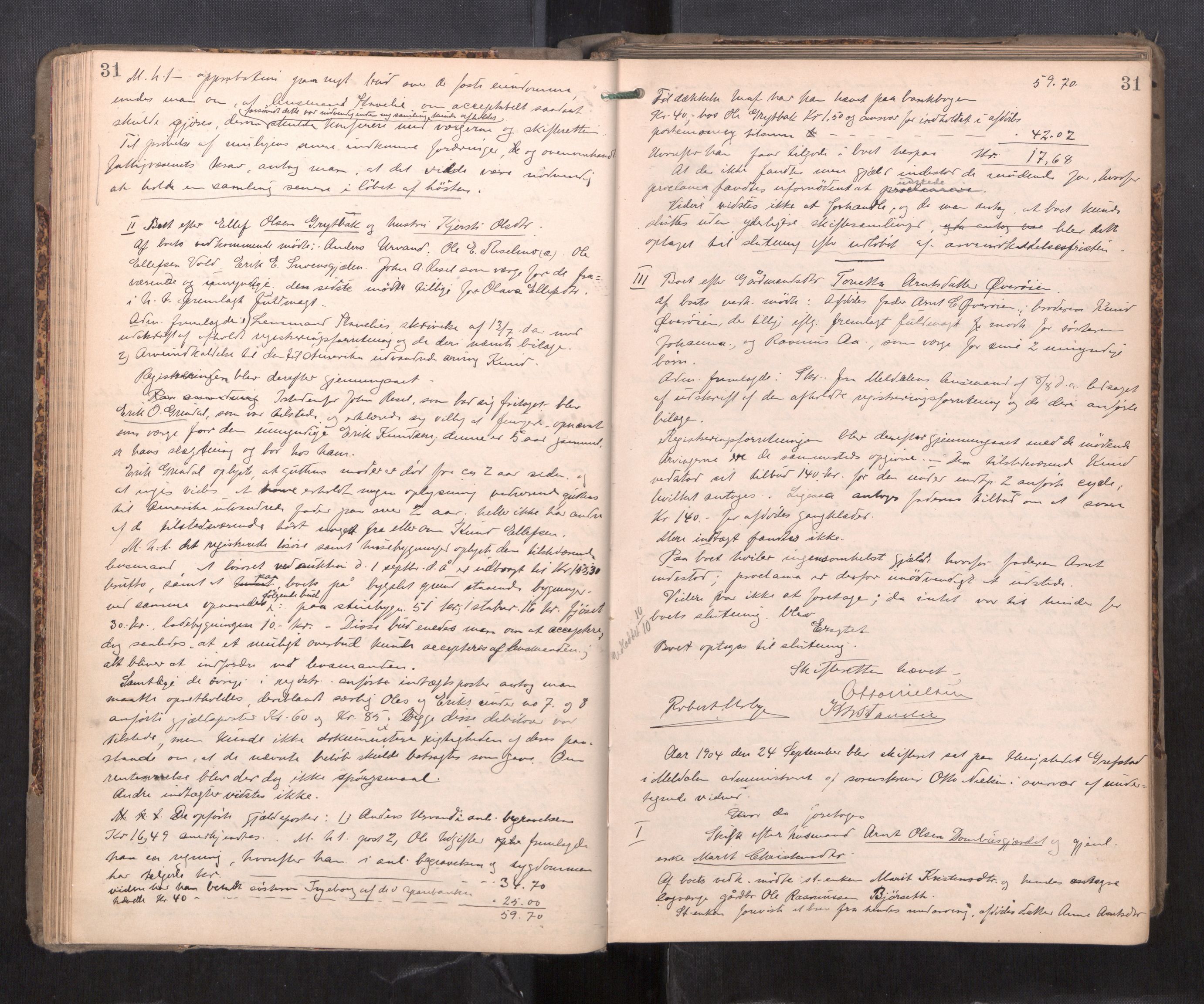 Orkdal sorenskriveri, AV/SAT-A-4169/1/3/3B/L0011: Skiftebehandlingsprotokoll, 1902-1914, p. 31