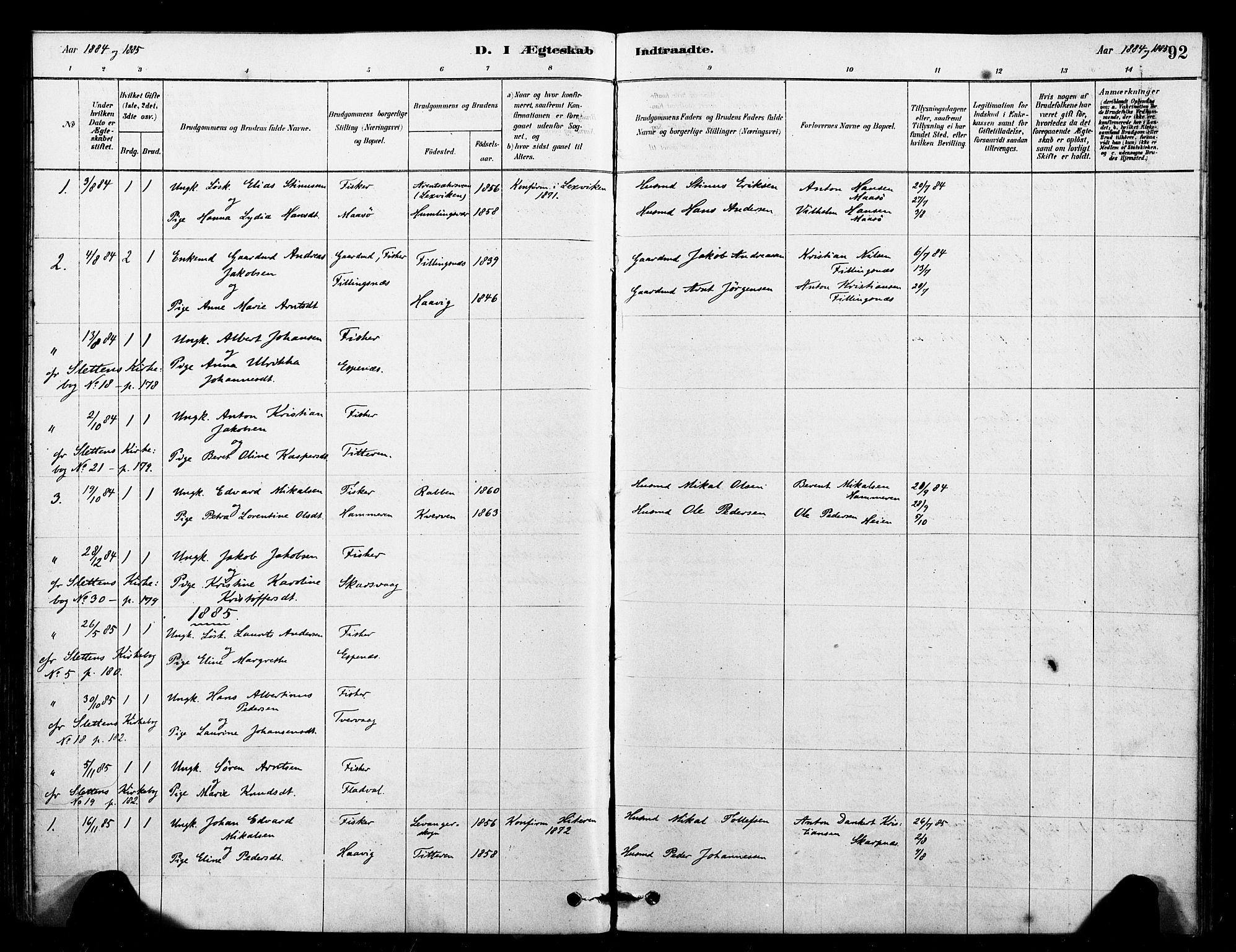 Ministerialprotokoller, klokkerbøker og fødselsregistre - Sør-Trøndelag, SAT/A-1456/641/L0595: Parish register (official) no. 641A01, 1882-1897, p. 92