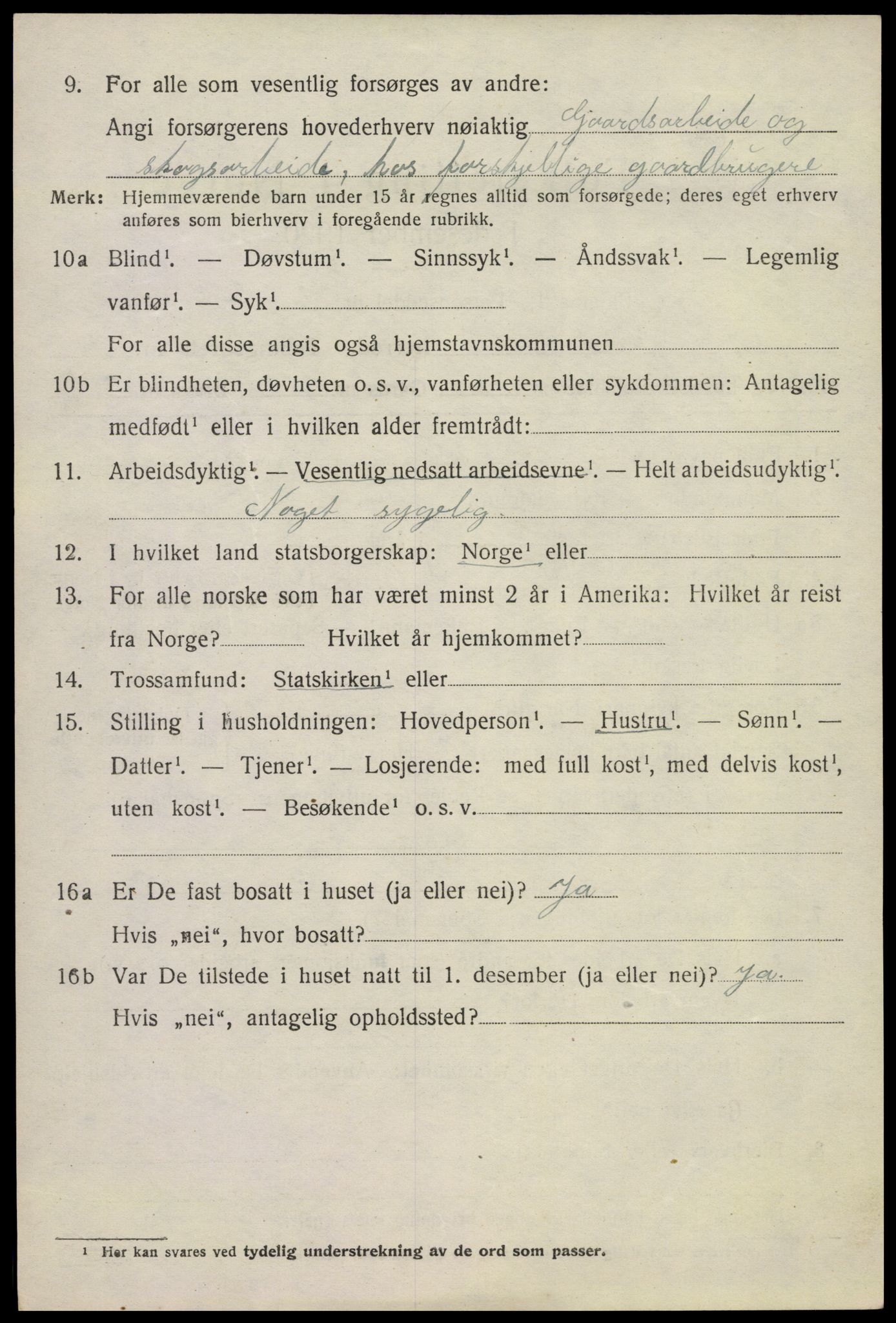 SAKO, 1920 census for Bø (Telemark), 1920, p. 6399